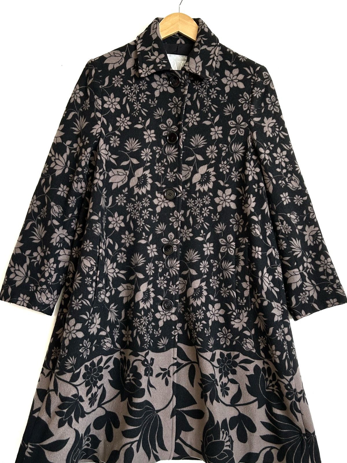 Yohji Yamamoto ARCHIVE🔥RARE 90’S Y’S WORKSHOP FLORAL WOOL COAT Size M / US 6-8 / IT 42-44 - 5 Thumbnail