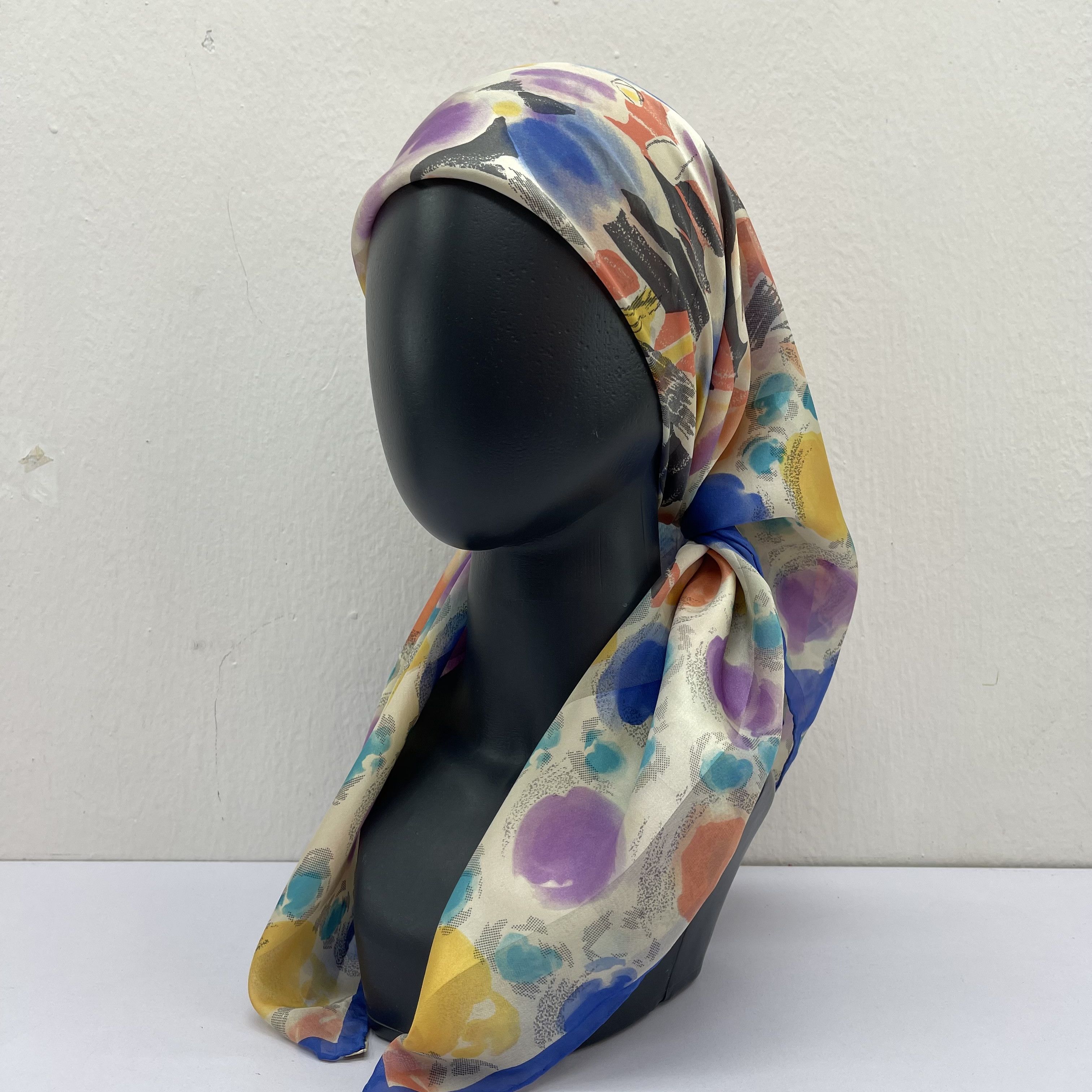Emanuel Ungaro Vintage Emanuel Ungaro Silk Scarf With Painted Design -S7048 Size ONE SIZE - 1 Thumbnail