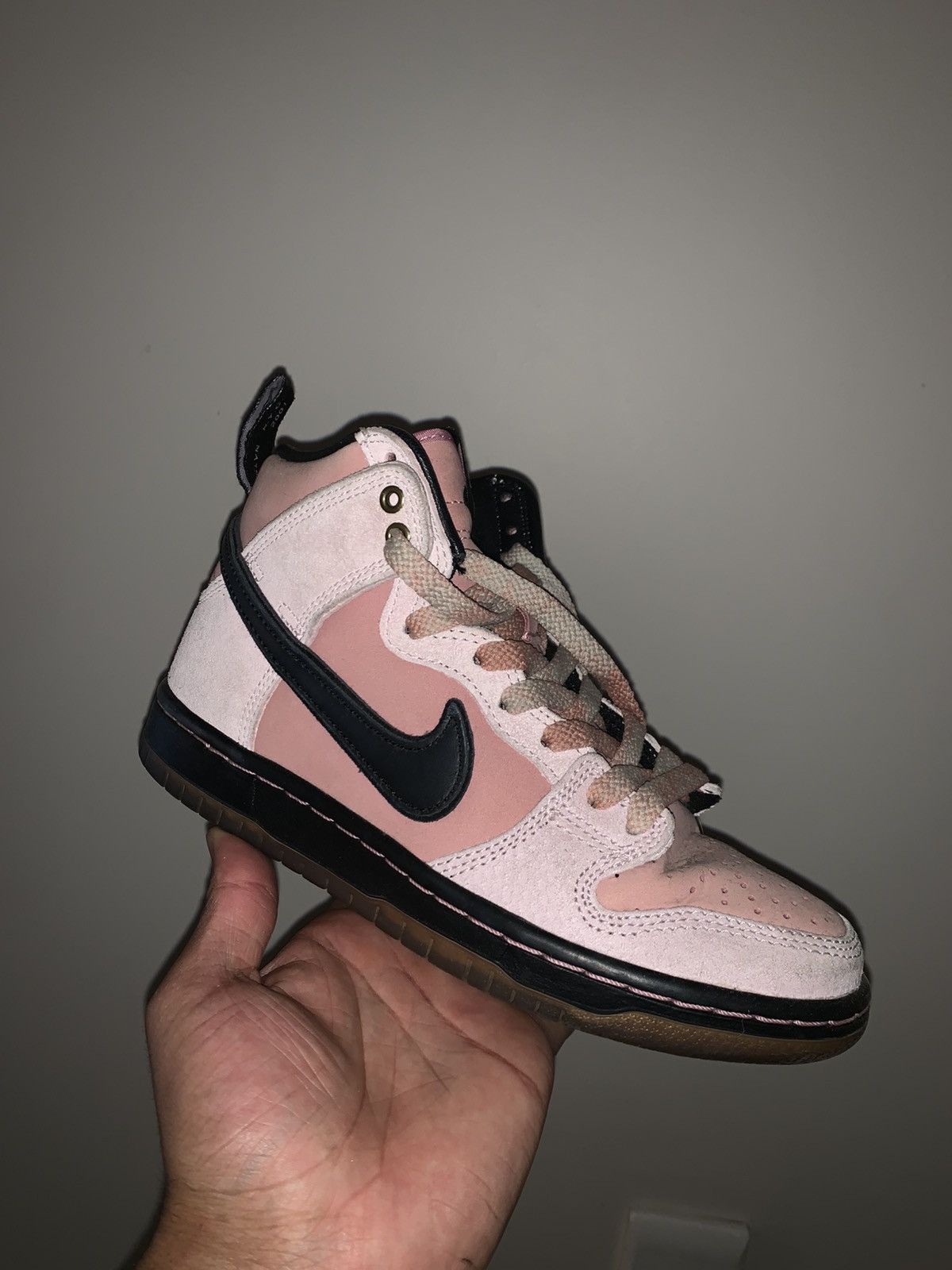 Nike KCDC Brooklyn Skateshop Nike SB Dunk High Pink Black (Men's) Size US 6 / IT 36 - 7 Thumbnail