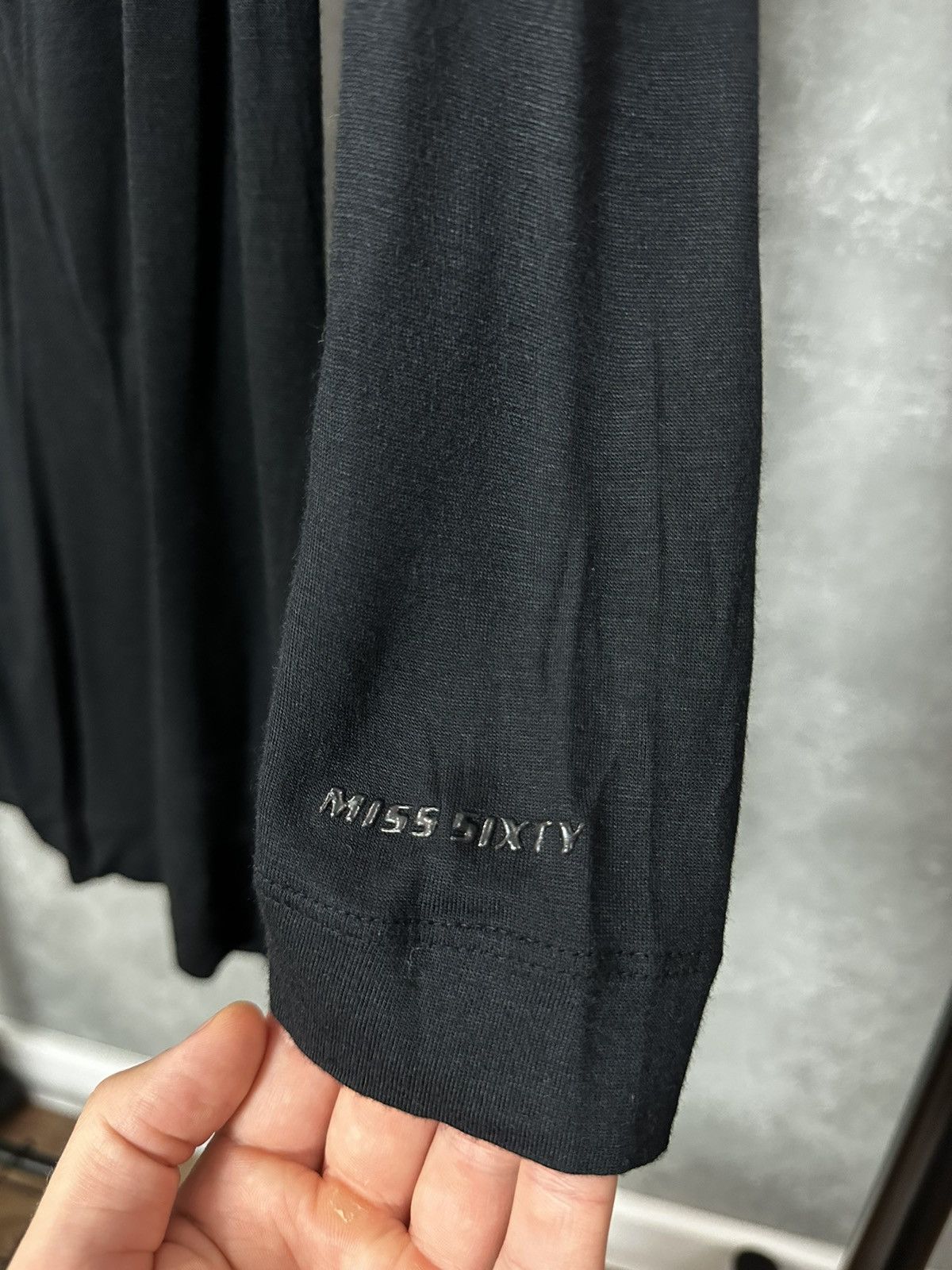 Miss Sixty × Vintage NEW Miss Sixty Vintage Black Long Sleeve Women’s Blouse Size L / US 10 / IT 46 - 6 Thumbnail
