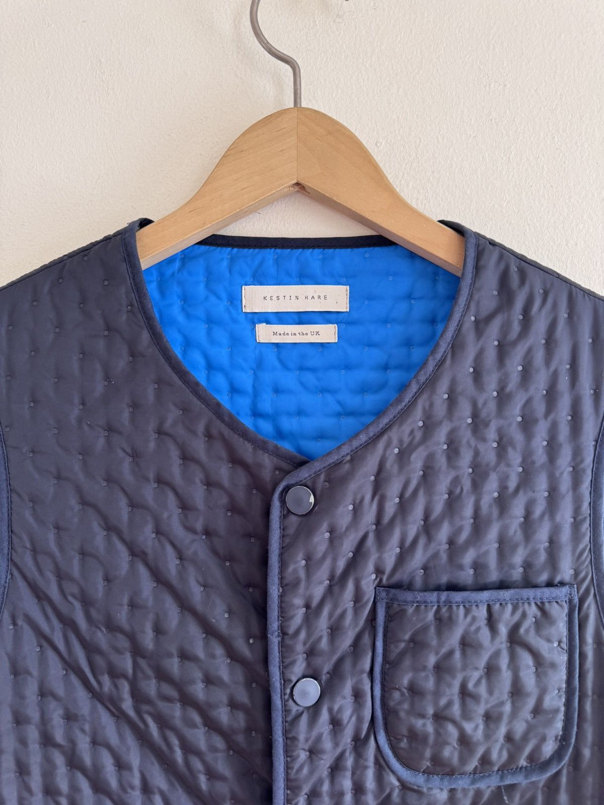 KESTIN Kestin Hare Navy Quilted Vest Made in UK Size US S / EU 44-46 / 1 - 3 Thumbnail