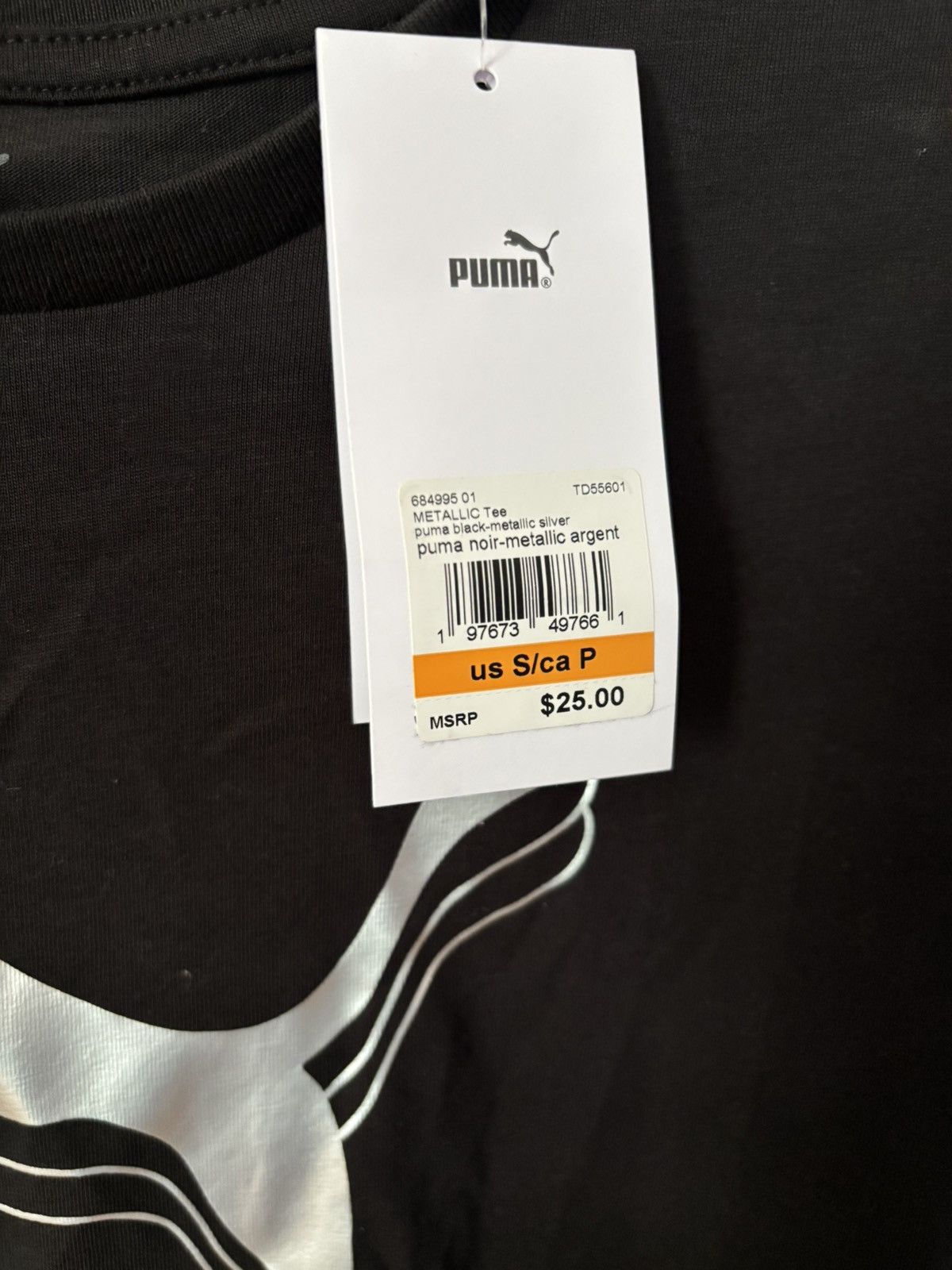 Puma Puma Black-Metallic Silver Shirt Size S / US 4 / IT 40 - 3 Thumbnail