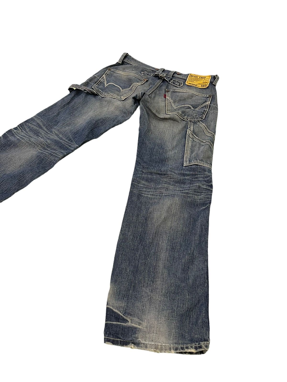 Edwin Carpenter Jeans Edwin Distress Faded Regular 7🟦4 Size US 32 / EU 48 - 4 Thumbnail