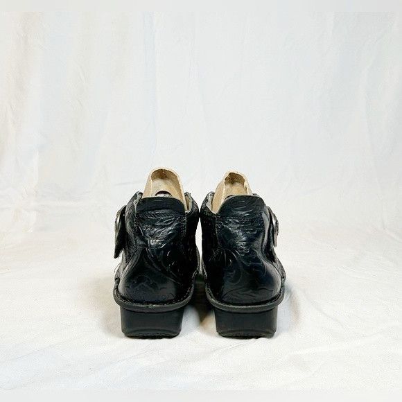 Other Alegria Caiti Black Leather Floral Yeehaw Ankle Boots Size US 7 / IT 37 - 5 Thumbnail