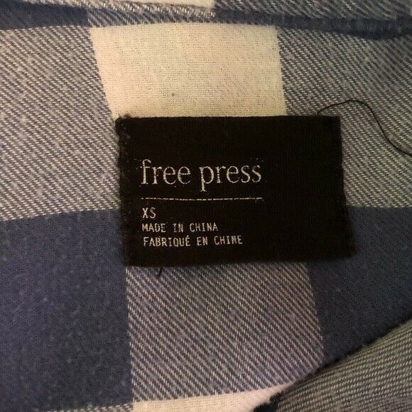 Nordstrom Free Press Nordstrom Women's Blue Plaid Flannel Lounge Sleep Size XS / US 0-2 / IT 36-38 - 3 Thumbnail