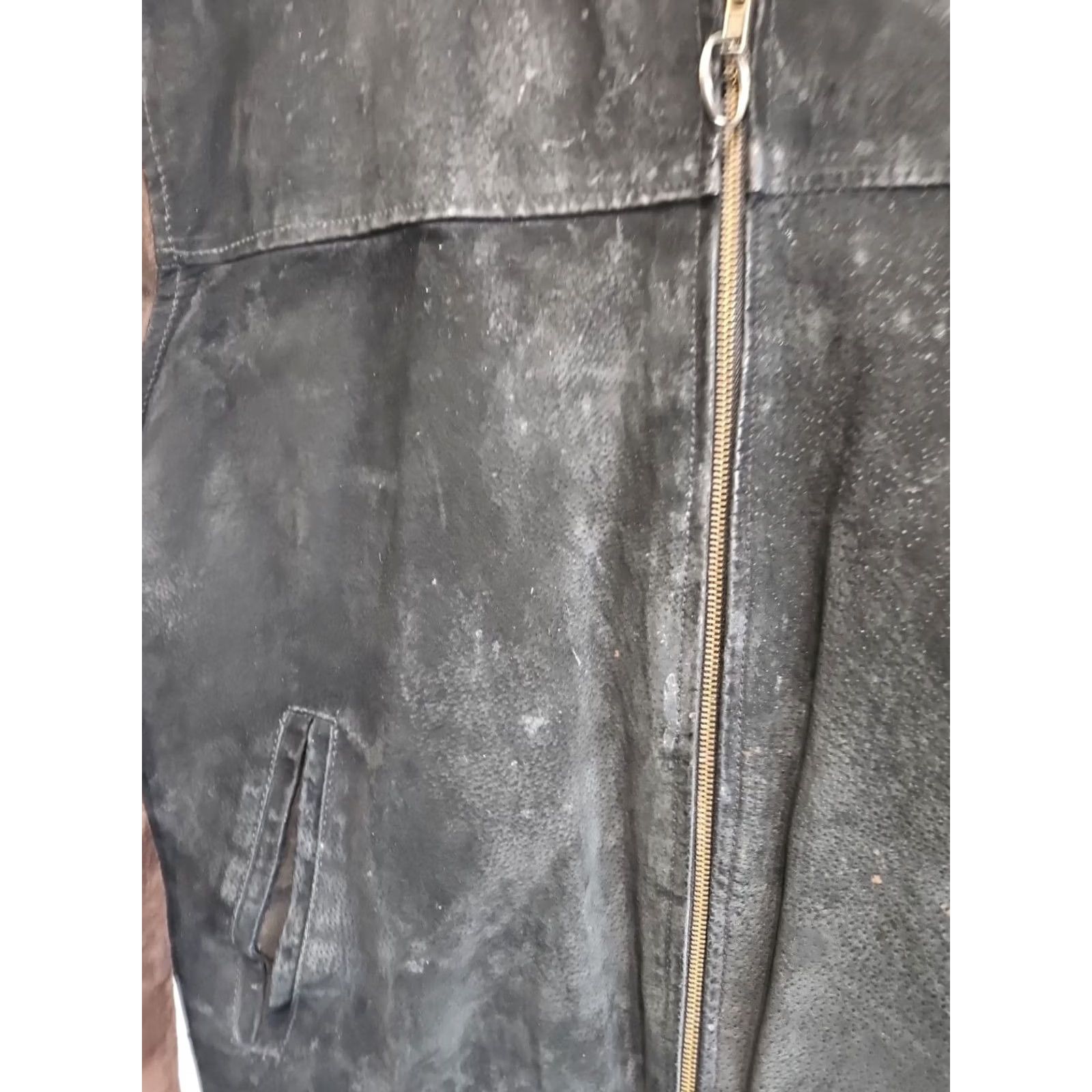 Vintage VINTAGE John Deere Leather Suede Letterman Varstiy Jacket Mens L Brown Leather Full Zip Farm Trucker Style 90s-Model Mens Size US L / EU 52-54 / 3 - 3 Thumbnail