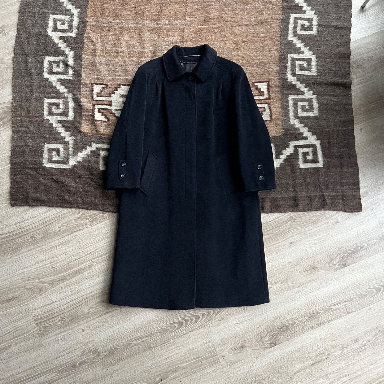 Vintage Gotz Modell Plazenta Super Cashmere Wool Belted Coat 9688AC Size XL / US 12-14 / IT 48-50 - 1 Thumbnail