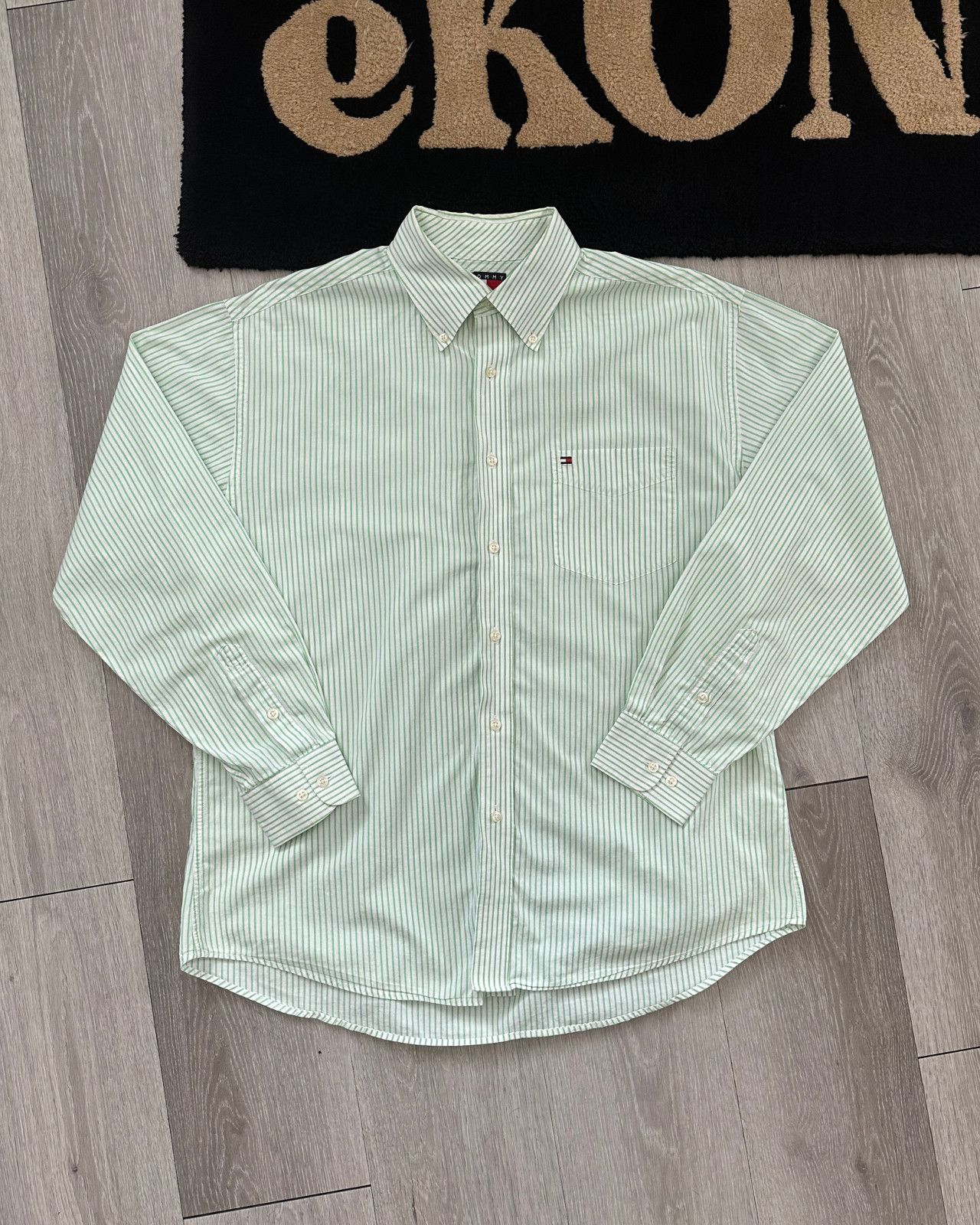 Tommy Hilfiger Vintage Tommy Hilfiger Striped Button-Up Dress Shirt - Large Size US L / EU 52-54 / 3 - 1 Thumbnail