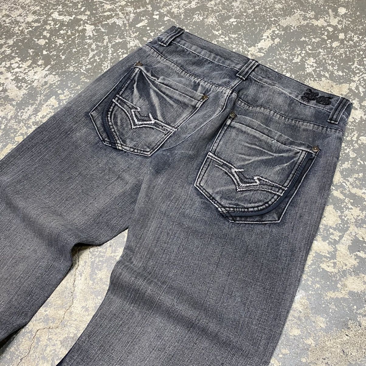 Blue Gear × Vintage Vintage Black Faded Blue Gear y2k baggy Denim Jeans Size US 33 - 3 Thumbnail