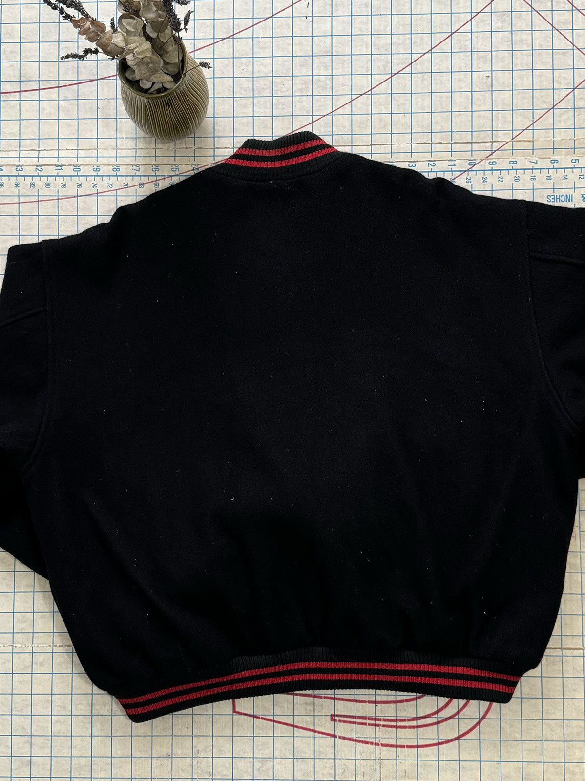 Vintage Vintage Drakkar Noir Bomber Jacket Black Speckled Wool XL Size US XL / EU 56 / 4 - 10 Thumbnail