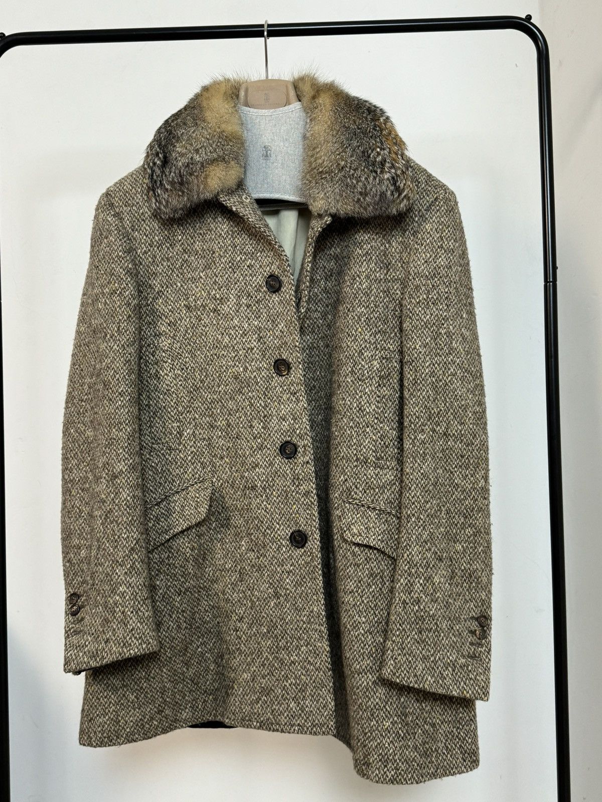 Brunello Cucinelli Extremely Rare Brunello Cucinelli 100% wool coat Size US XL / EU 56 / 4 - 1 Thumbnail