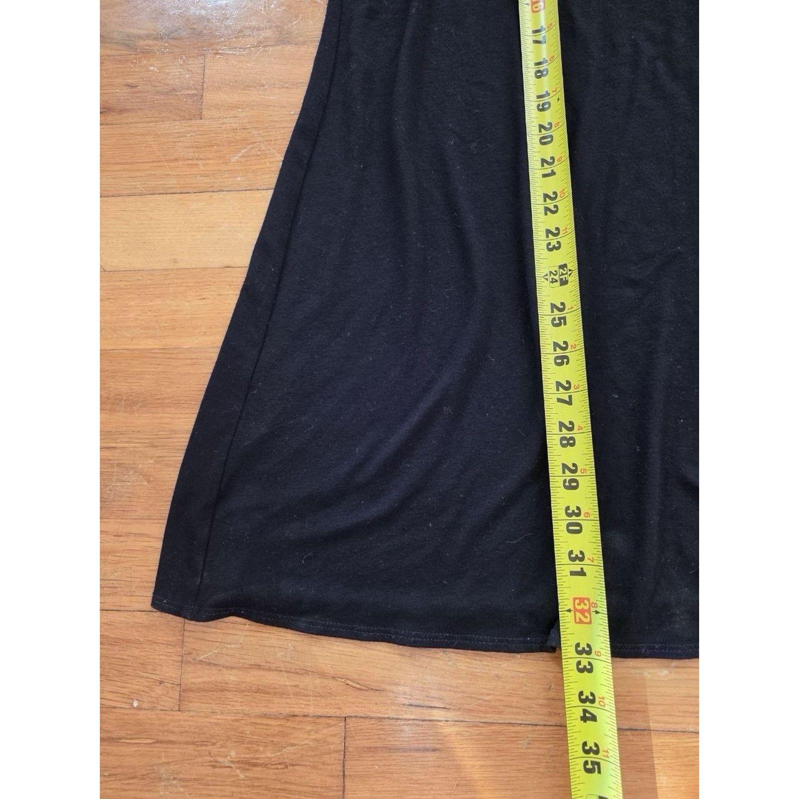 Eileen Fisher EILEEN FISHER Fine Flare Dress Black XL A001831 Size XL / US 12-14 / IT 48-50 - 7 Thumbnail