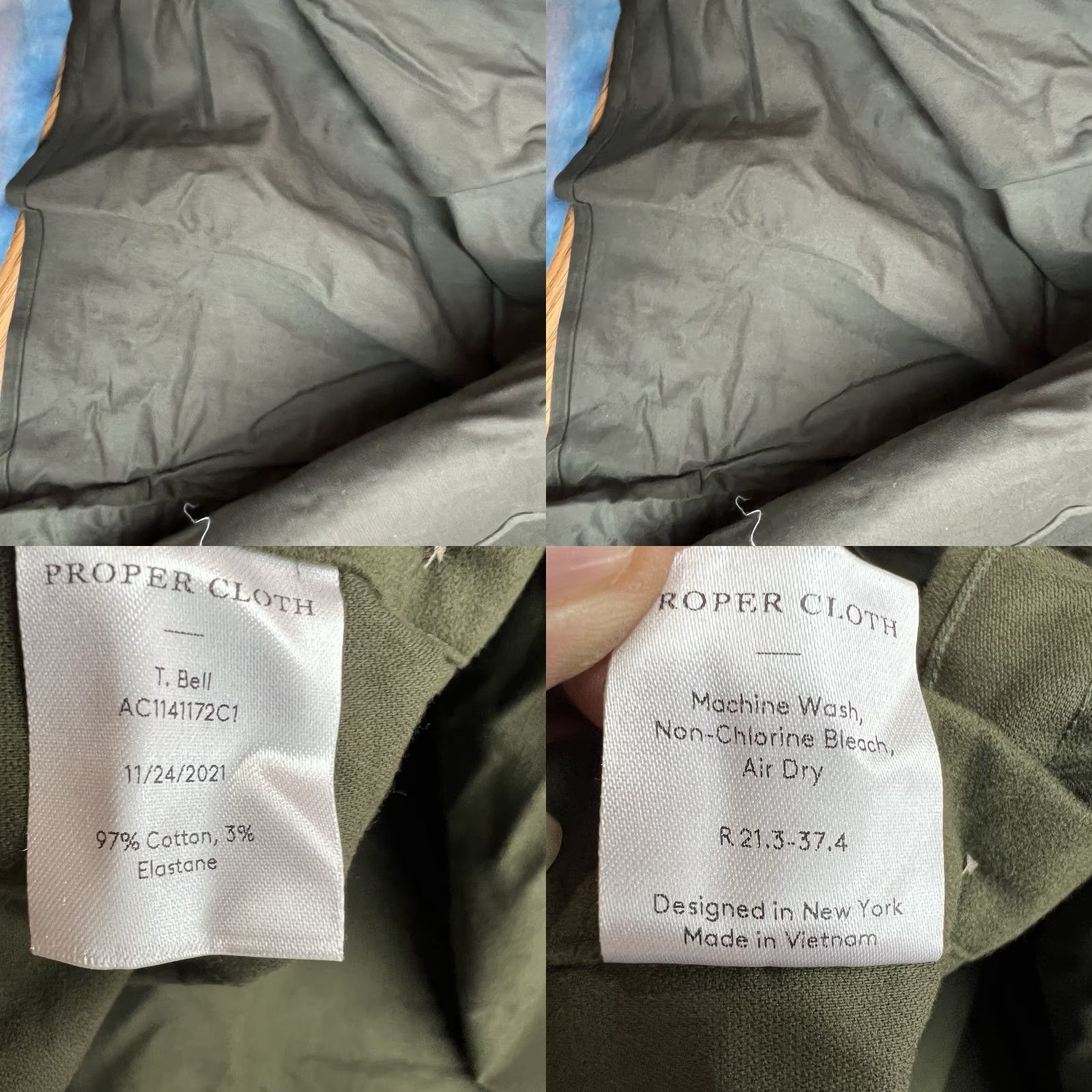 Proper Cloth VINTAGE Proper Cloth Green Button-Up Shirt Men's Size 4XL Cotton Twill Casual Long Sleeve Size US XXL / EU 58 / 5 - 8 Thumbnail