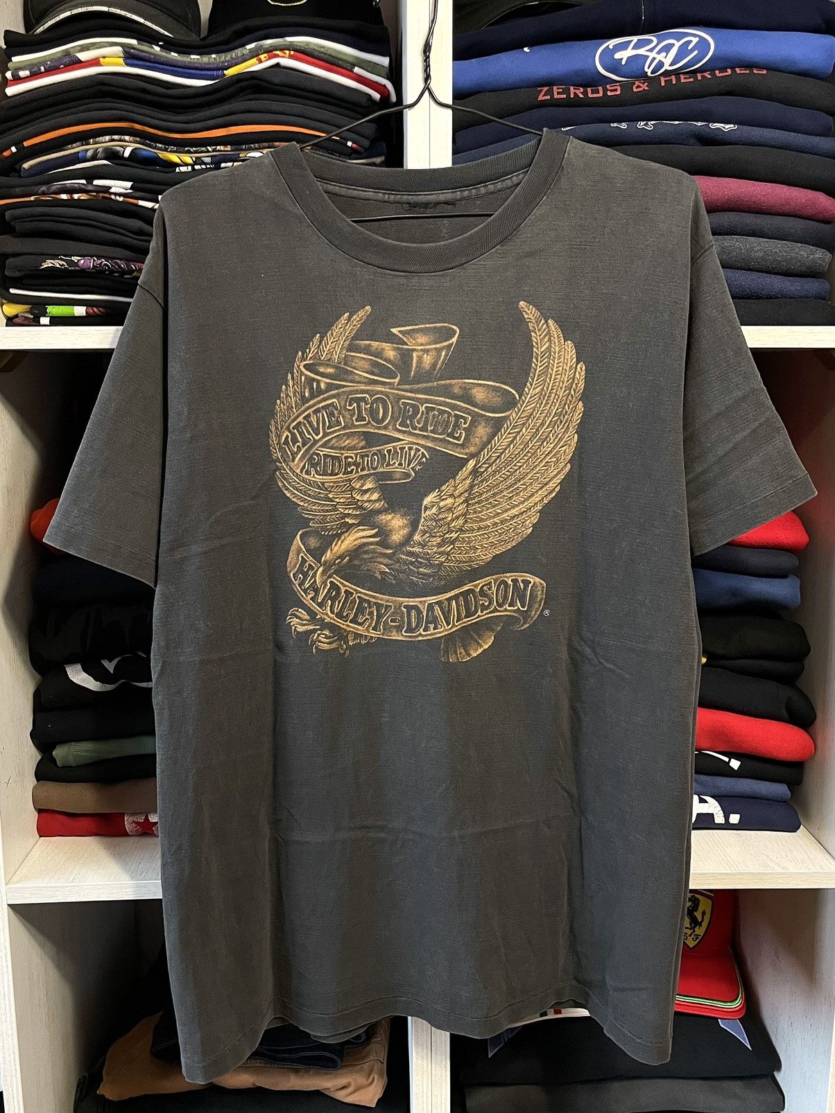Harley Davidson Vintage 90s Harley Davidson 3D Emblem Style T-Shirt Size US L / EU 52-54 / 3 - 5 Thumbnail