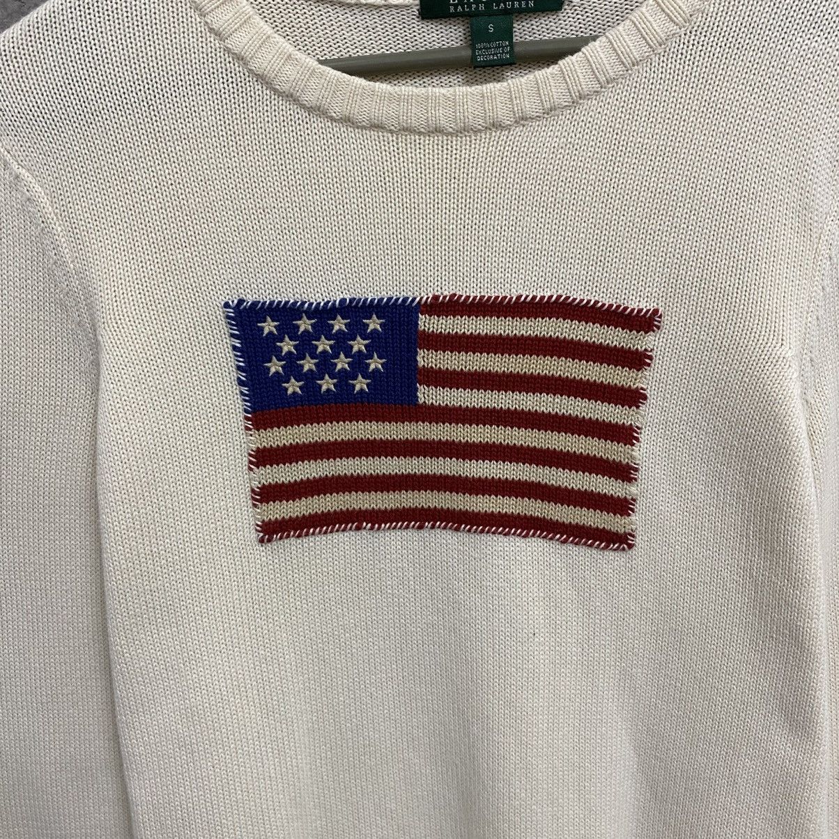 Polo Ralph Lauren Vintage Polo Ralph Lauren USA Flag Knitted Sweater RRL Size US S / EU 44-46 / 1 - 5 Thumbnail