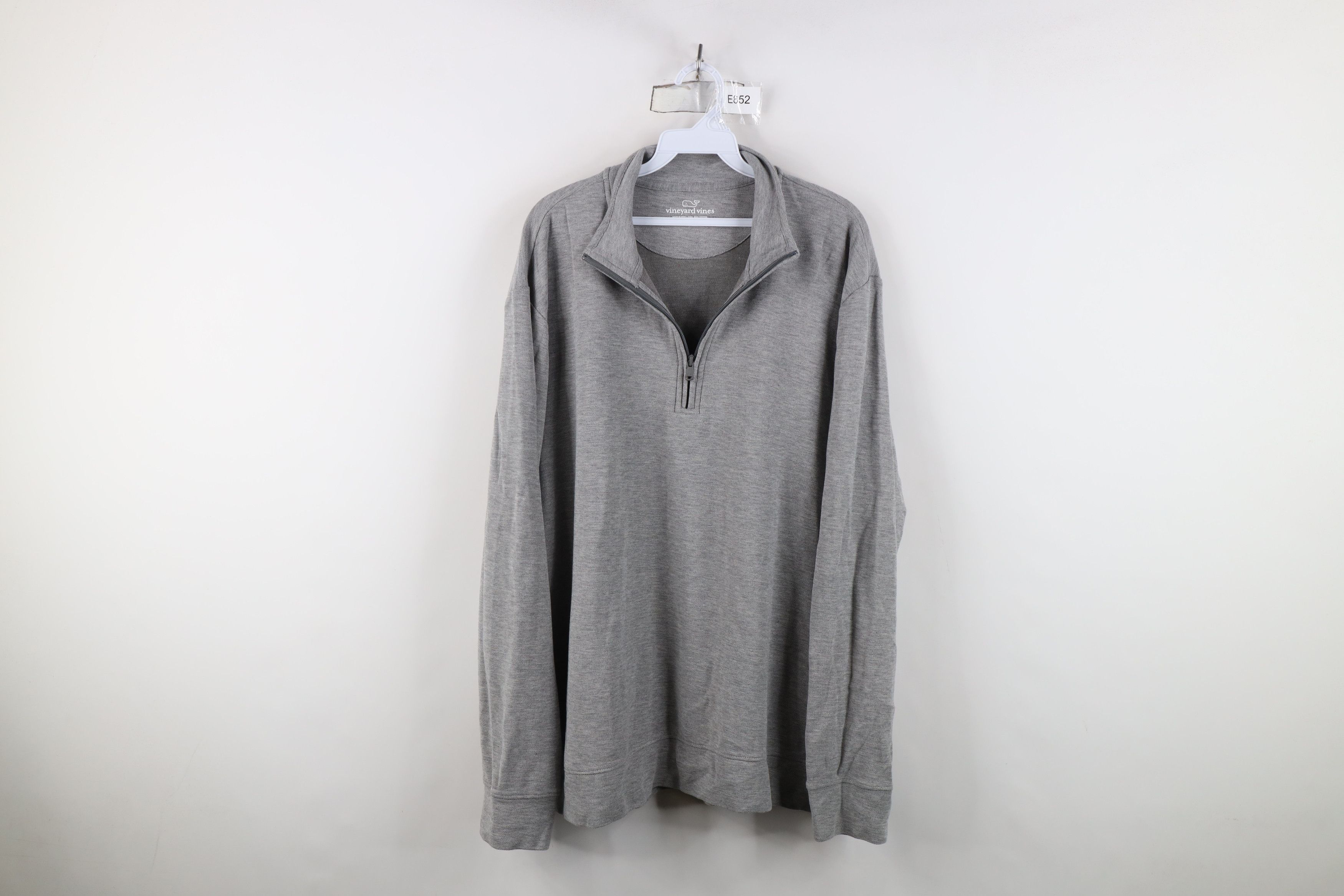 Vineyard Vines Vineyard Vines Cotton Knit Half Zip Pullover Sweater Gray Size US XL / EU 56 / 4 - 1 Thumbnail
