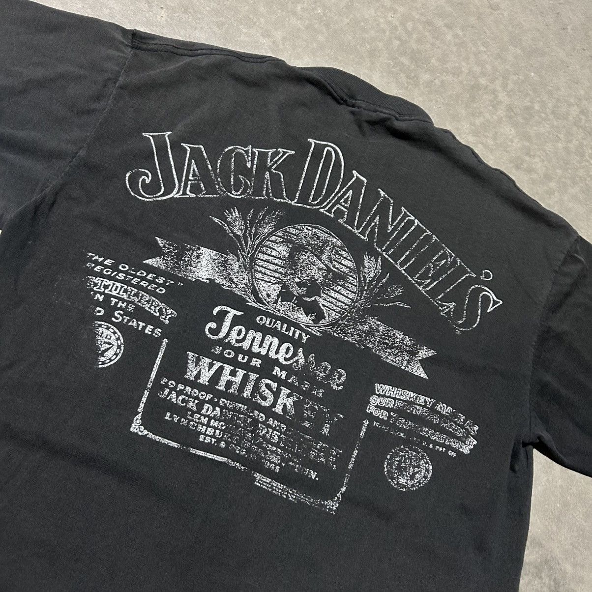 Other 90s jack daniels whiskey faded black tee shirt Size US L / EU 52-54 / 3 - 3 Thumbnail