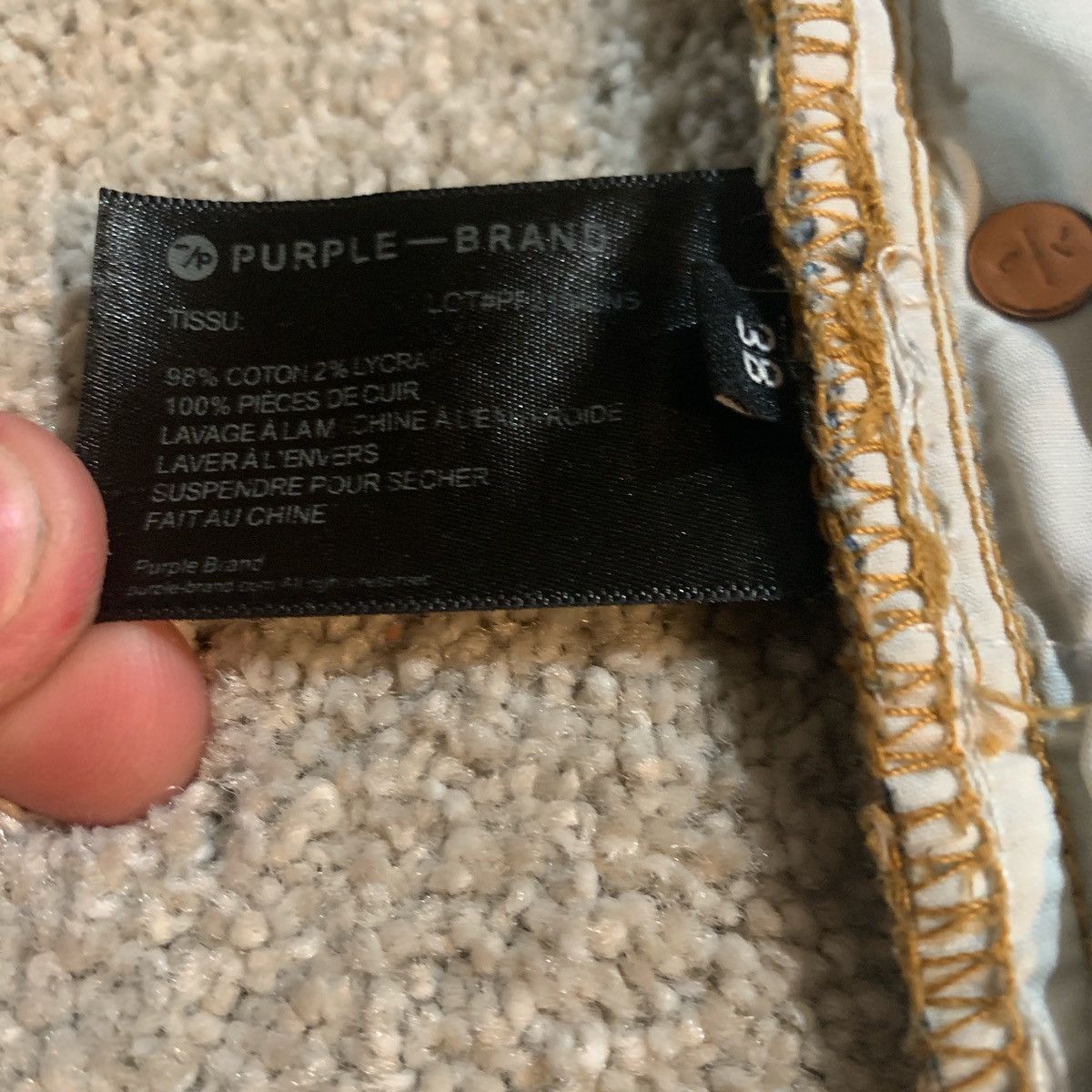 Purple Brand PURPLE-BRAND 👖🏷️ Size: 38 Size US 38 / EU 54 - 4 Thumbnail
