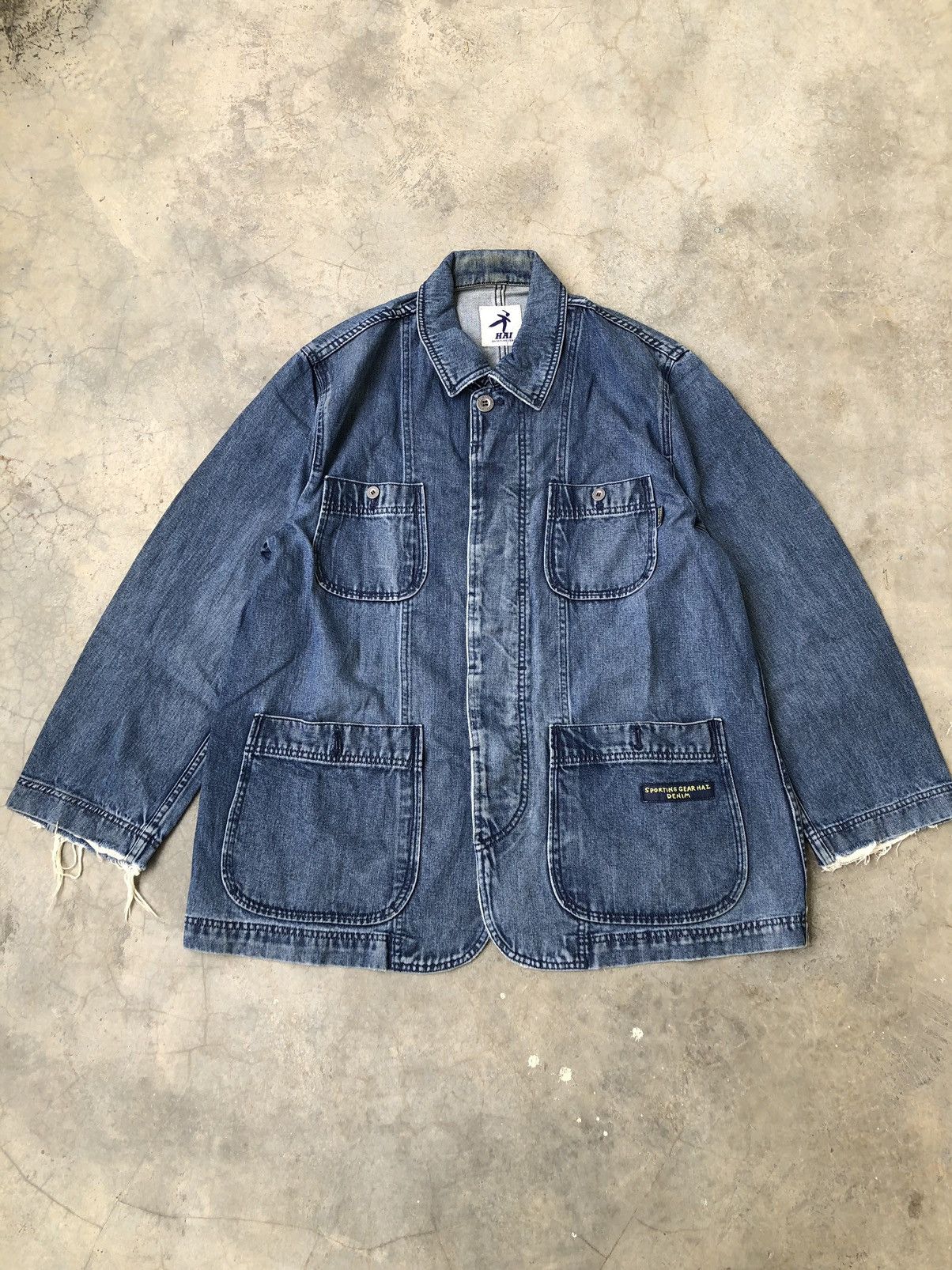 Hai Sporting Gear Issey Miyake Hai Sporting Gear Denim Jacket Size US L / EU 52-54 / 3 - 7 Thumbnail