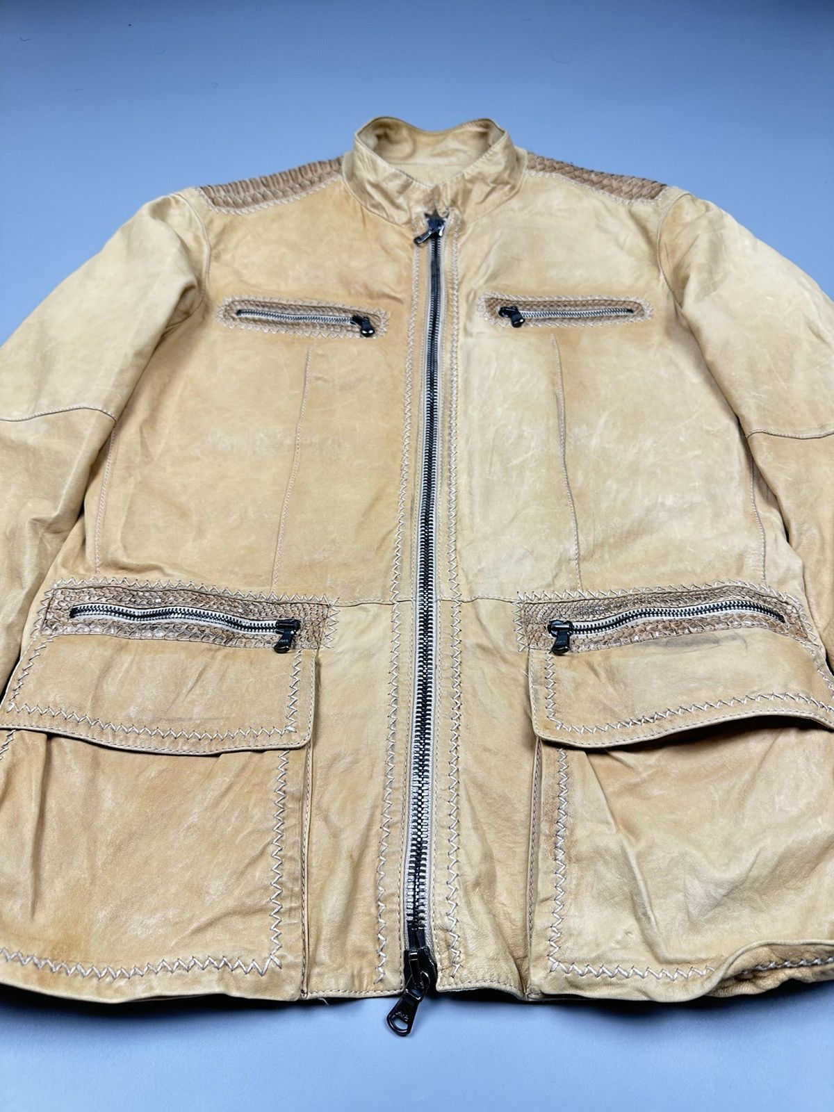 Genuine Leather 🔥Rare🔥Vintage LCR Snake Skin Leather Jacket Size US M / EU 48-50 / 2 - 4 Thumbnail