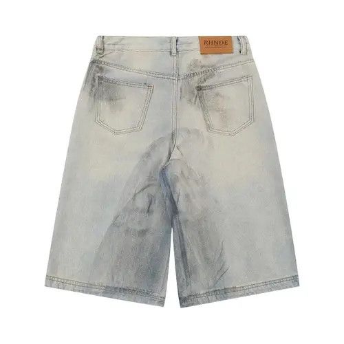 VIBE Dirty Mud Ripped Jorts Y2K Short Denim Size US 30 / EU 46 - 6 Thumbnail