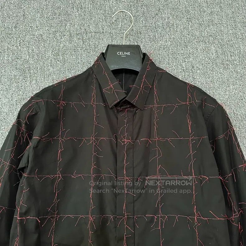 Dior Size39 Dior Homme Red thread thorn stitched shirt