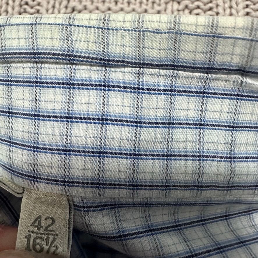 Ermenegildo Zegna Ermenegildo Zegna blue plaid button down size 16.5 Size US L / EU 52-54 / 3 - 6 Thumbnail