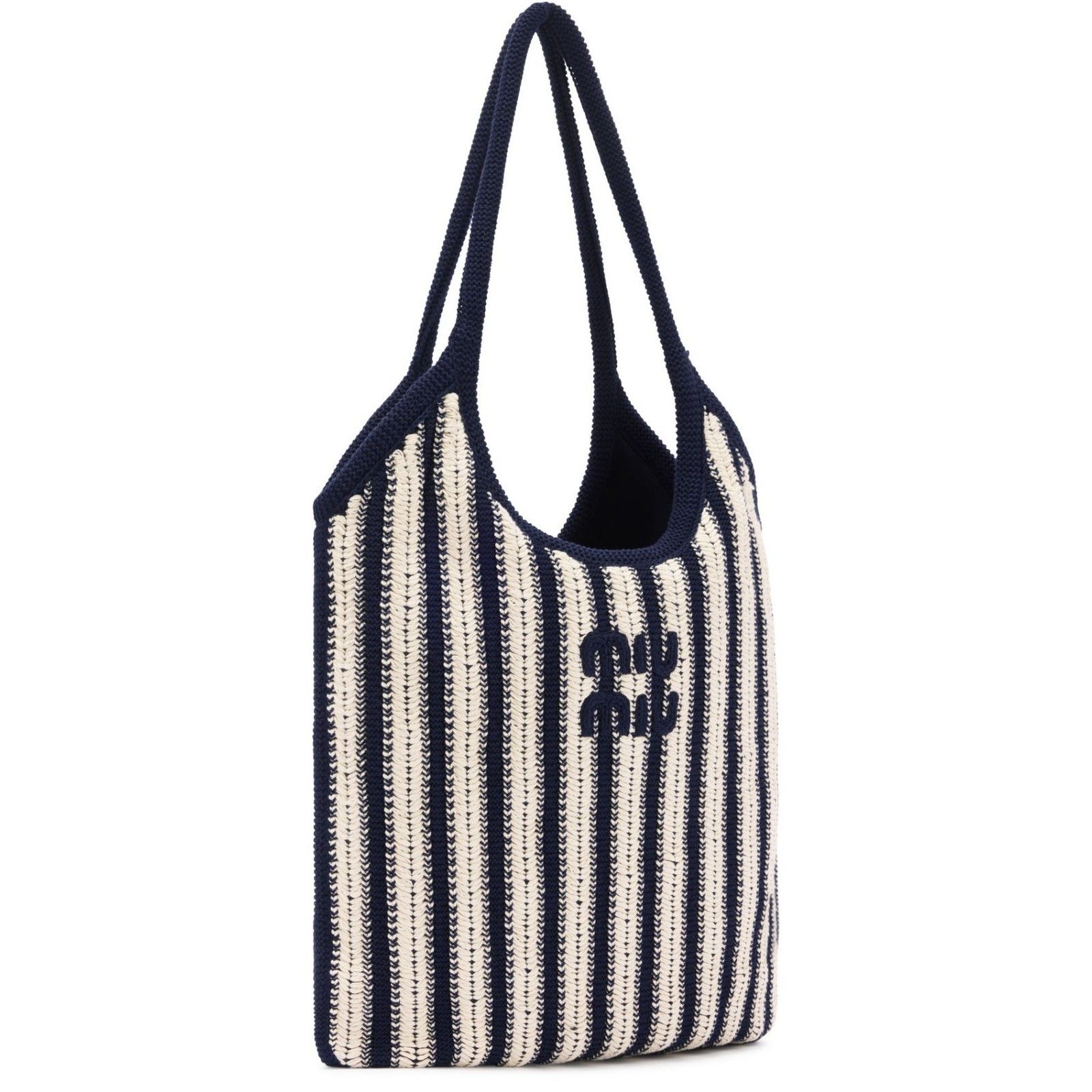 Miu Miu MIU MIU Ivy Crochet Blue/White Top Handle Bag New & Authenti Size ONE SIZE - 2 Thumbnail