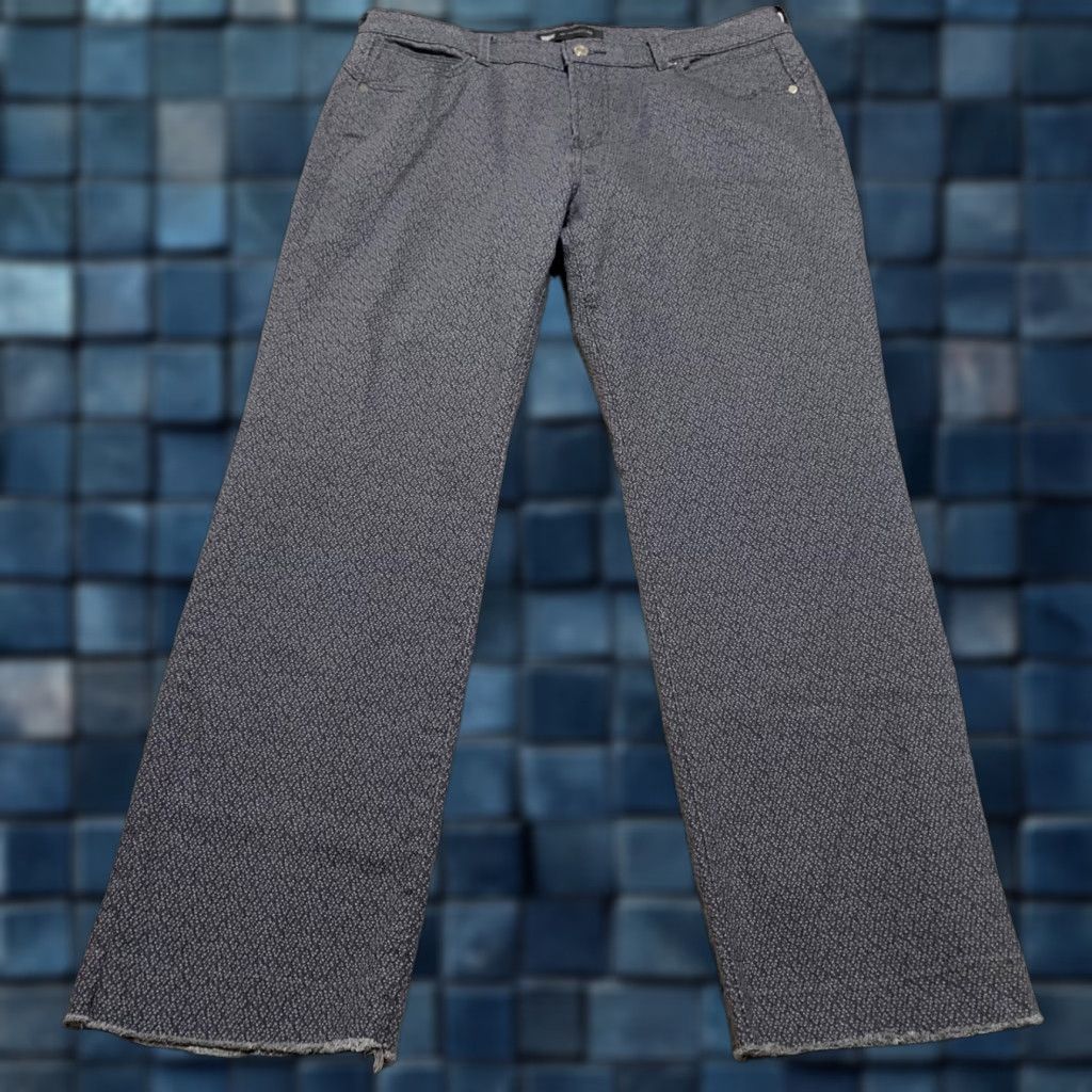 Levi's Levi's 505 Jeans Womens sz 16 Gray Geometric Denim Straight Leg Mid Rise Size 24" / US 00 / IT 34 - 1 Thumbnail