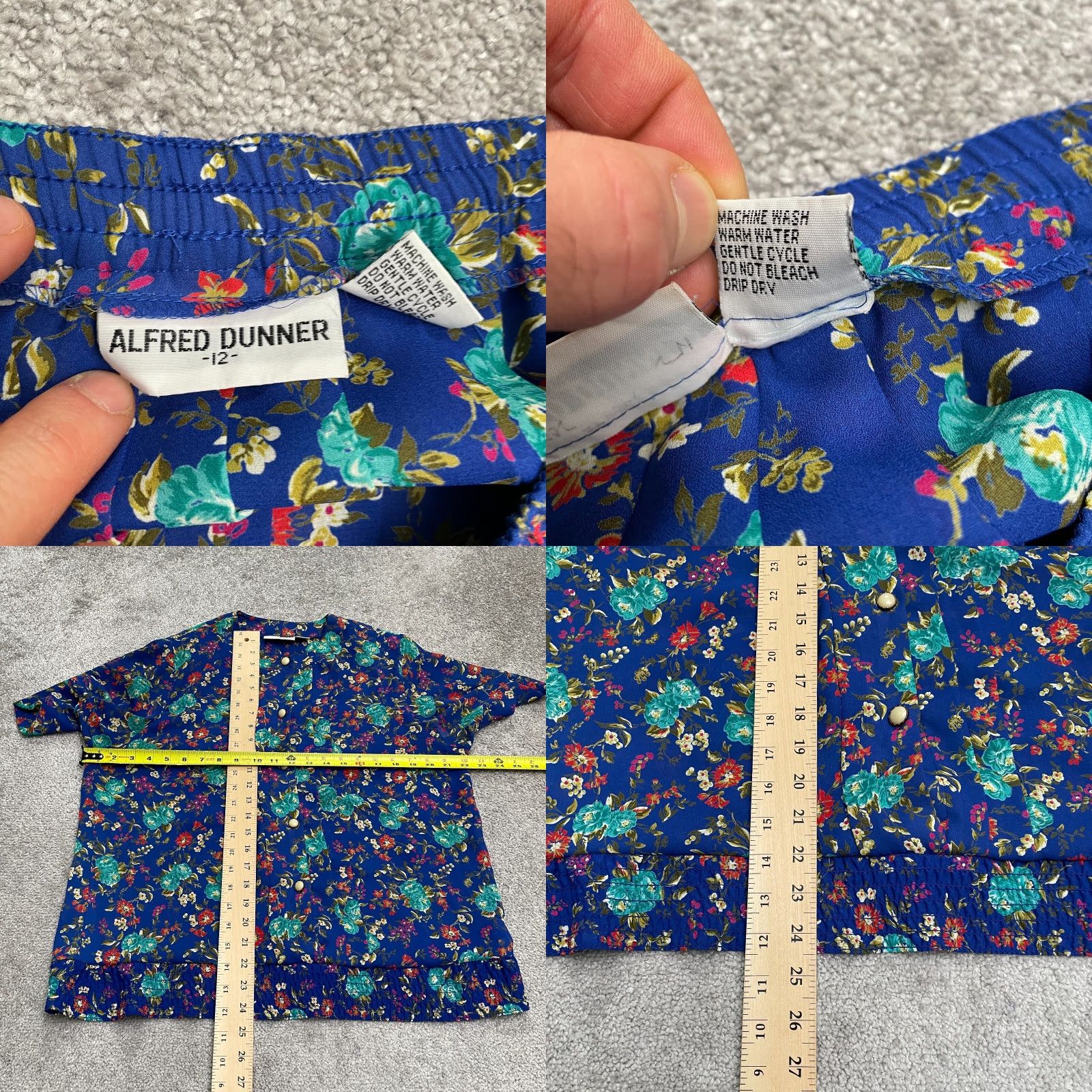 Vintage VINTAGE Alfred Dunner Set Of 2 Shirt Skirt Women 14 Blue Floral- Bohemian, Classic, Flower, Outdoor, Tropical Size XL / US 12-14 / IT 48-50 - 9 Thumbnail