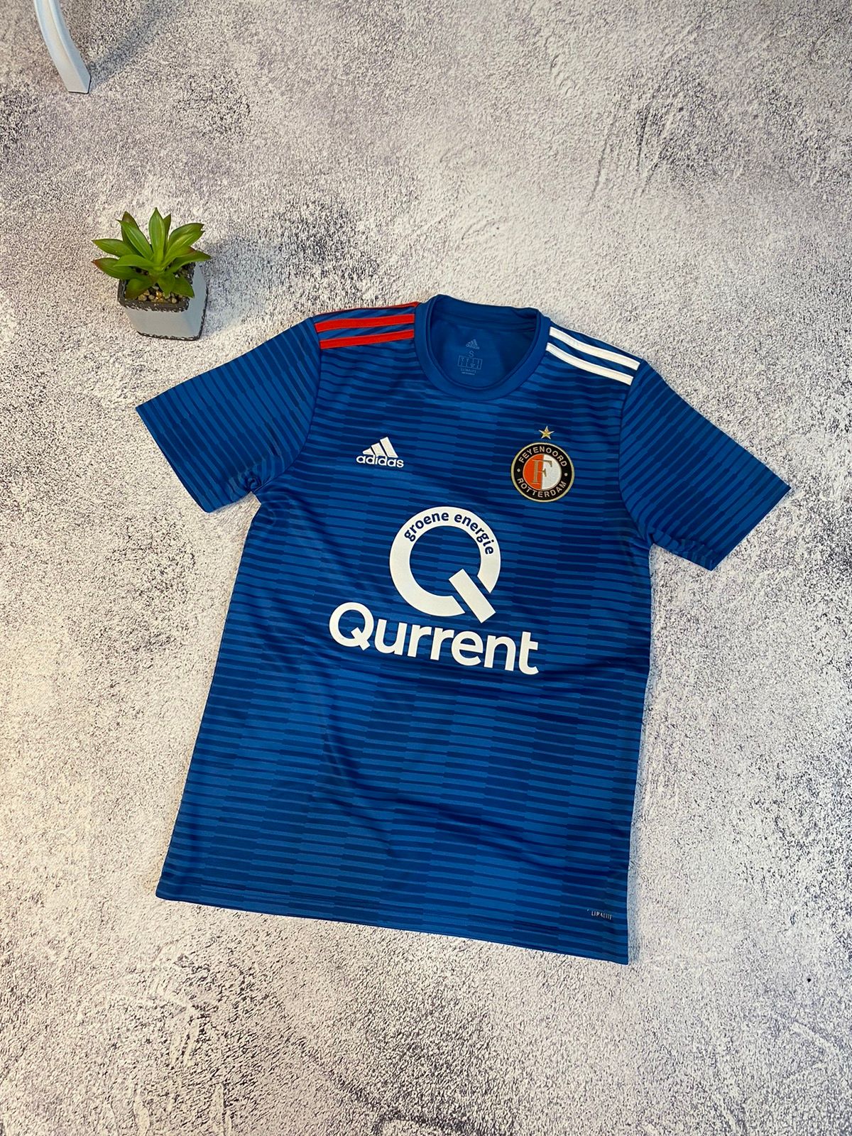 Pre-owned Adidas X Jersey Adidas Feyenoord 2018/2019 Away Football Soccer Jersey In Blue