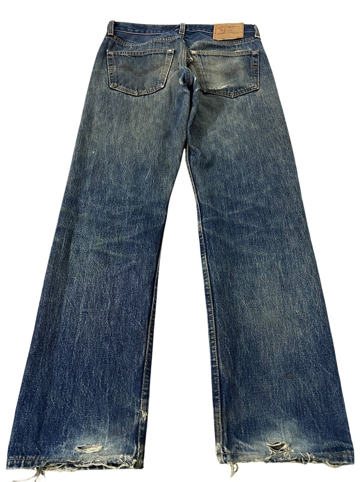Levi's Vintage 90’s Levi’s 501 Distress Ripped Jean#kurt corbain Size US 30 / EU 46 - 2 Thumbnail