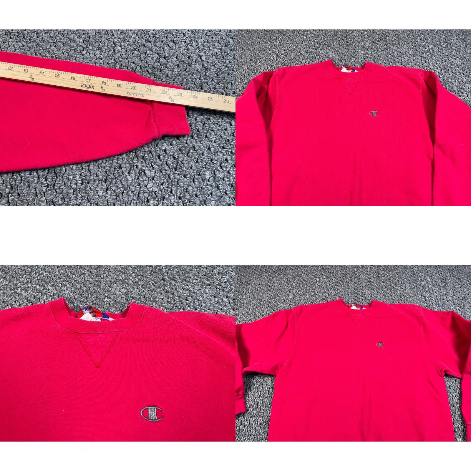 Champion VTG Champion Sweatshirt Adult M Red Crewneck Cotton Blend Retro 90s Hipster Mens Pullover Long Sleeve Logo Size US M / EU 48-50 / 2 - 8 Thumbnail