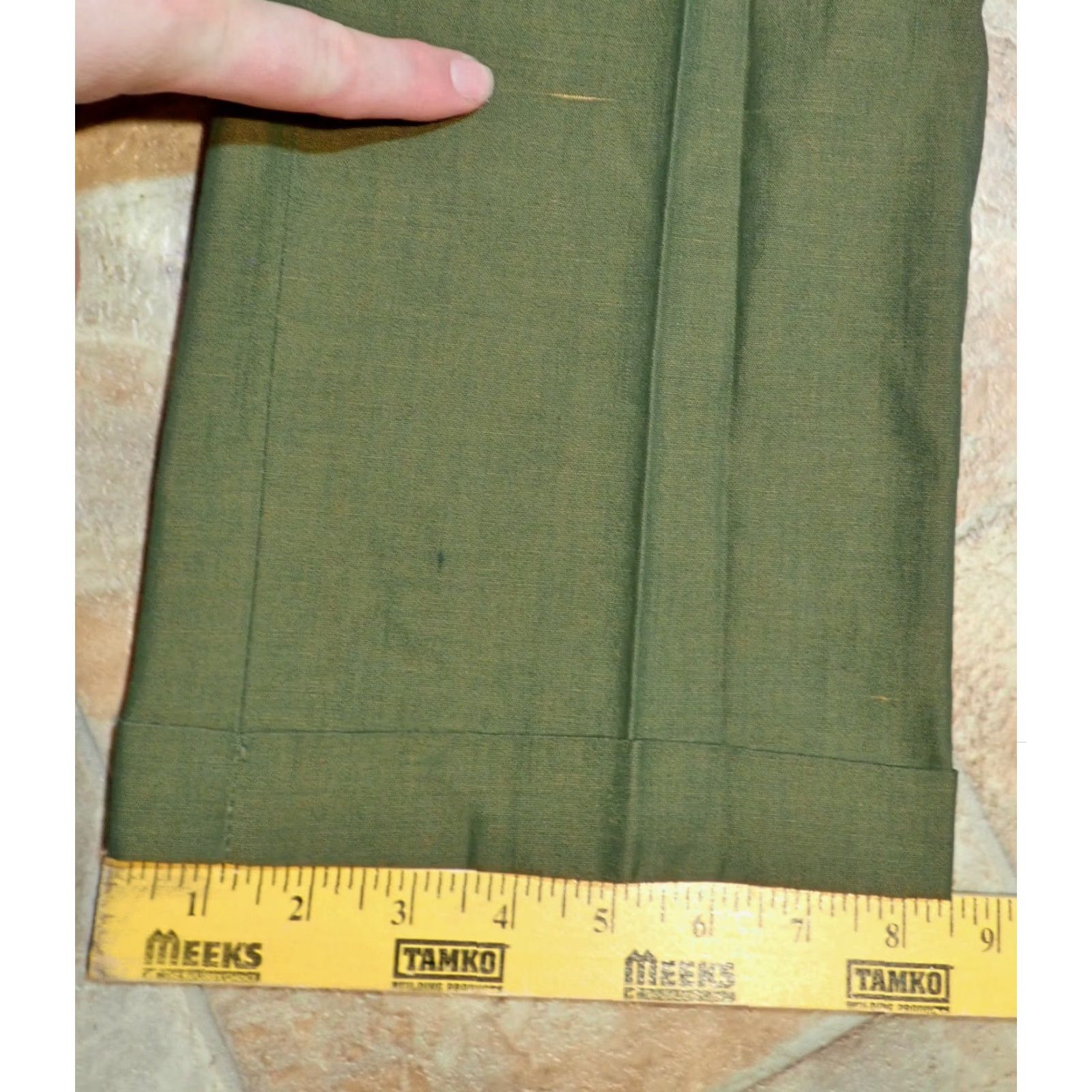 Vintage VINTAGE KORATRON 1960s Green Sharkskin Pants Slacks 35x28 Business Mens Size US 35 - 7 Thumbnail