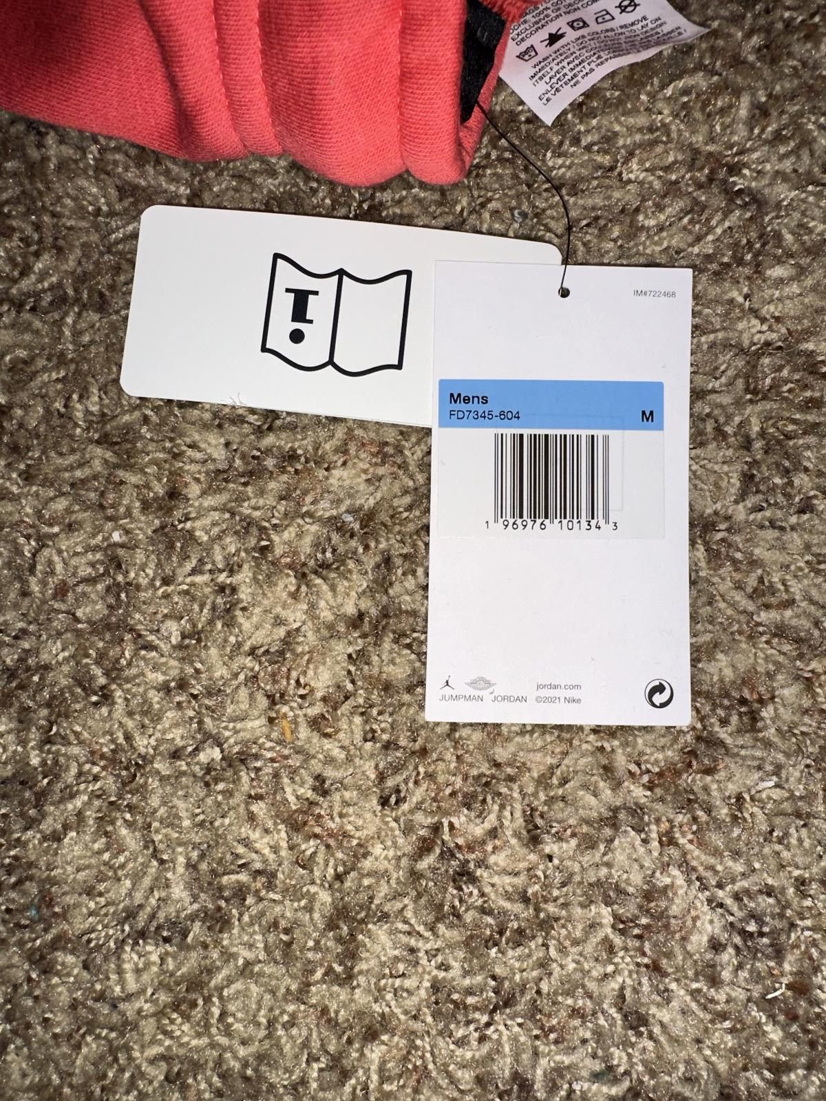 Nike Jordan Essential Fleece Baseline Red Pants Samples Size US 32 / EU 48 - 9 Thumbnail