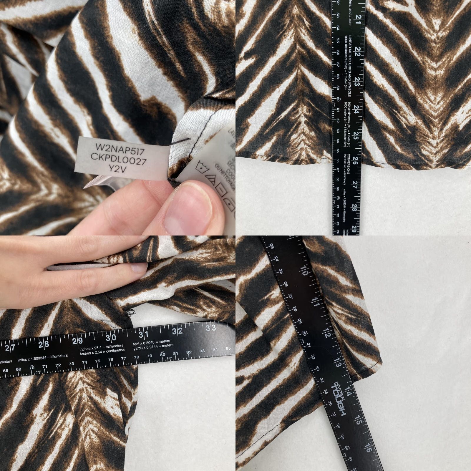 Calvin Klein Calvin Klein Blouse Womens 2X Brown Zebra Print Cotton Peasant Boho Career Work Shirt Womens 2X Brown Zebra Print Cotton Peasant Boho Career Work Size XXL / US 16-18 / IT 52-54 - 8 Thumbnail
