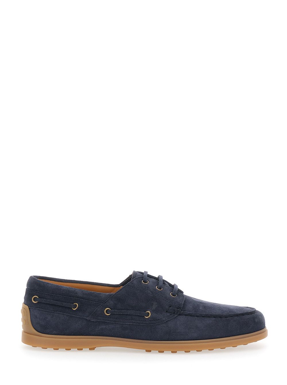 Tod's Blue Loafers 'Boat Loafers with Lettering Logo on the Back' in Suede for Men Size US 10 / EU 43 - 1 Thumbnail