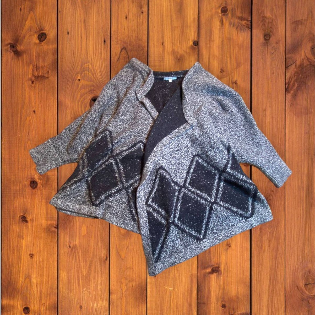 Madewell Madewell Heather Gray Argyle Knit Cardigan Sweater Size XS/S Size XS / US 0-2 / IT 36-38 - 1 Thumbnail