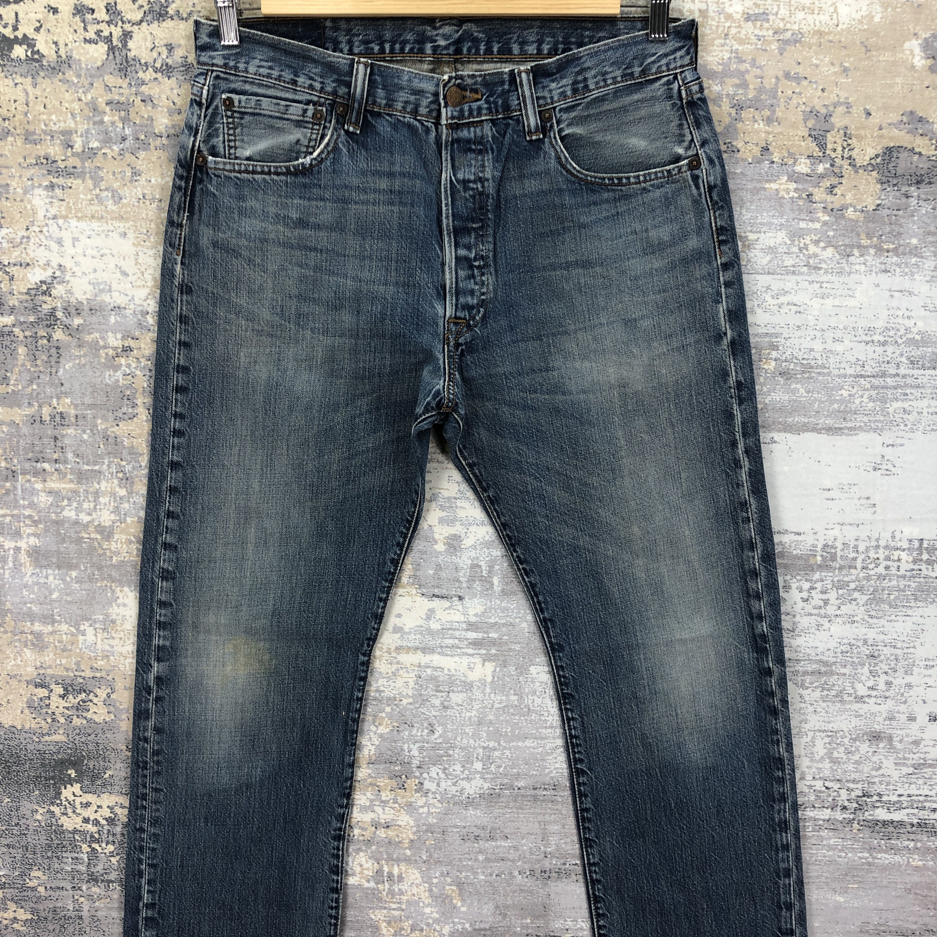 Levi's Vintage Y2K Levis 501 Faded Jeans Levi's Mud Stonewash Denim Size US 32 / EU 48 - 3 Thumbnail