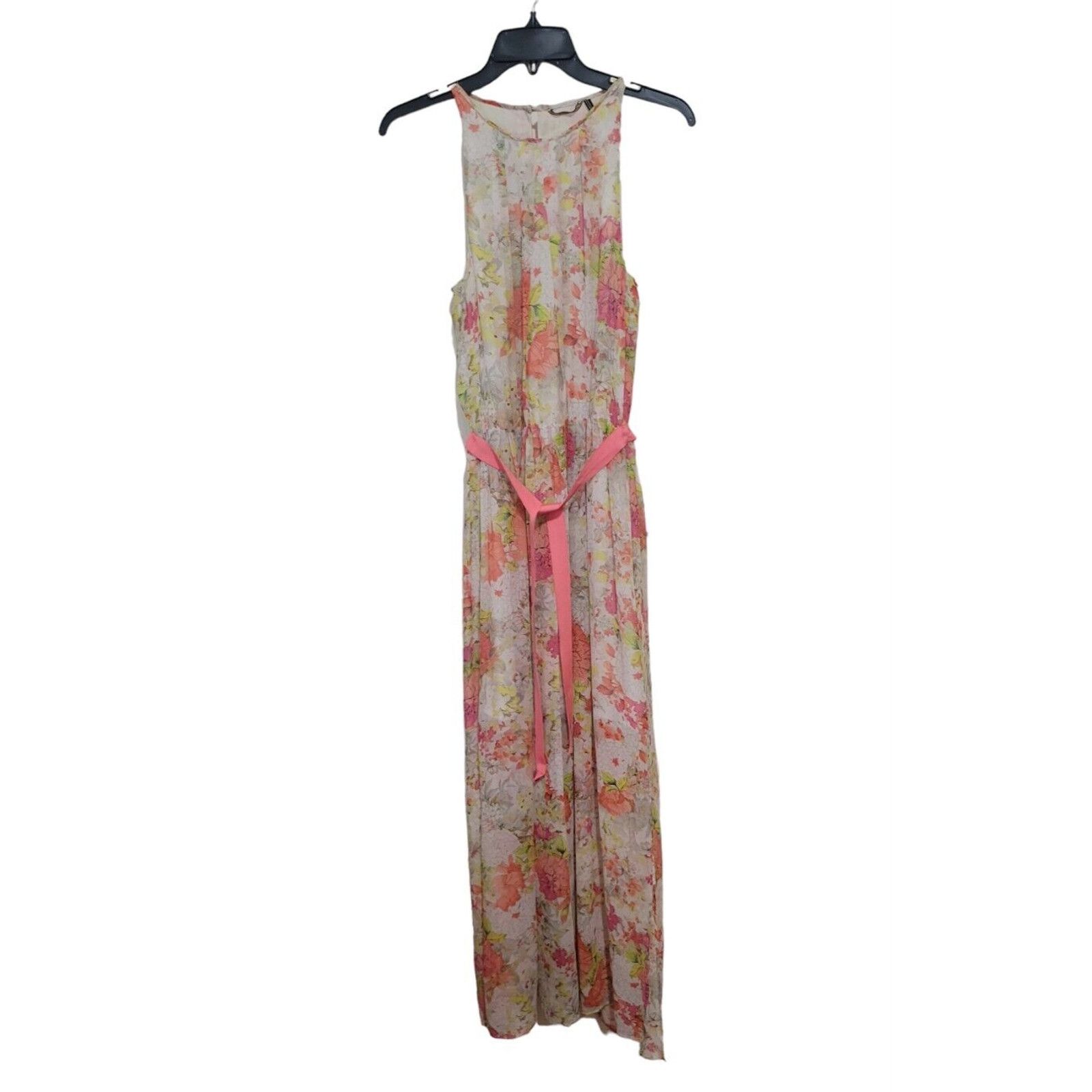 MASSIMO DUTTI Silk Halter Maxi Women Dress Size US 10 EU42