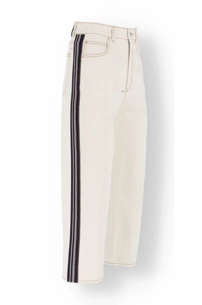 Alexander McQueen o1y0325 Denim Pant in White Size 25" / US 0 / IT 36 - 4 Thumbnail