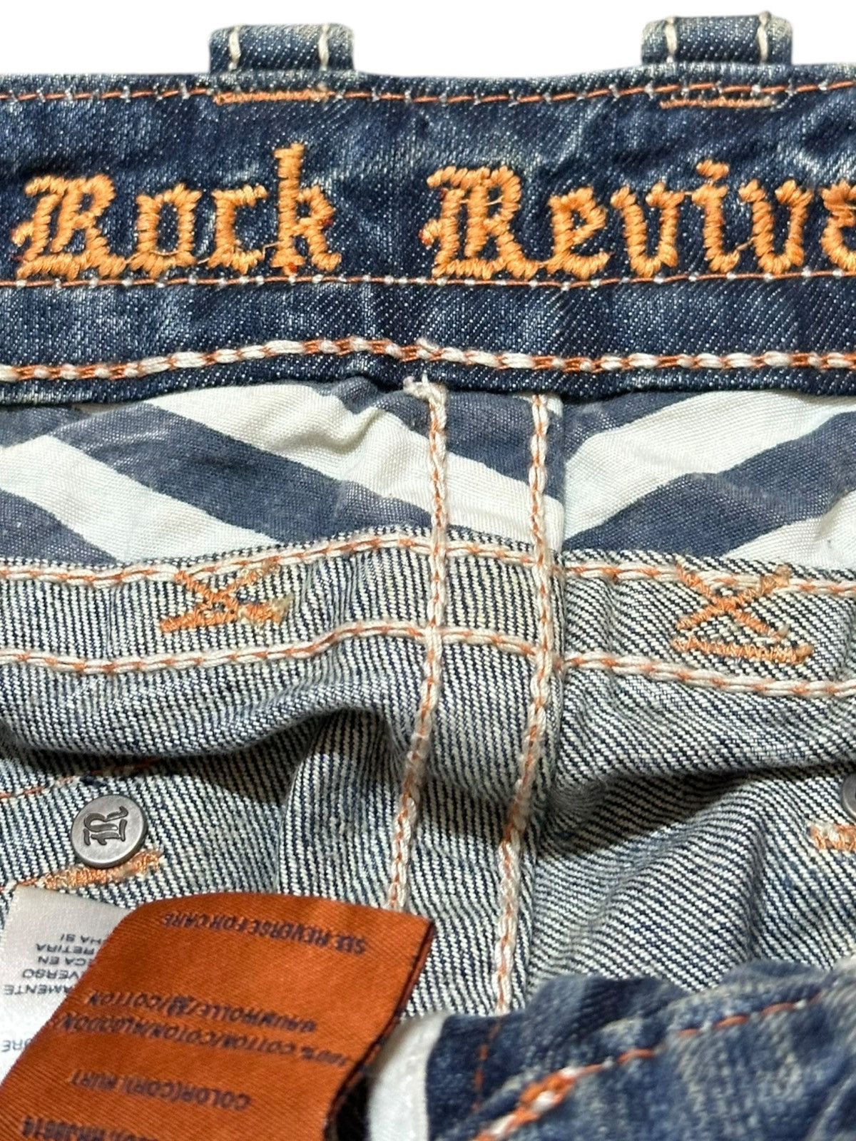 Rock Revival Vintagw Rock Revival Kurt Straight Faded Studded Denim Size US 34 / EU 50 - 8 Thumbnail