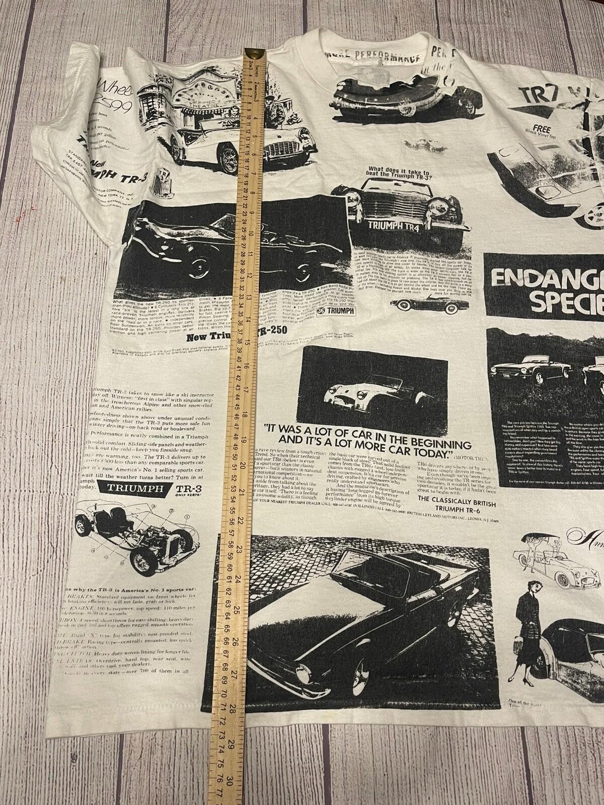 Vintage Vintage Single Stitch T Shirt Classic Car Triumph AOP 2XL Size US L / EU 52-54 / 3 - 10 Thumbnail