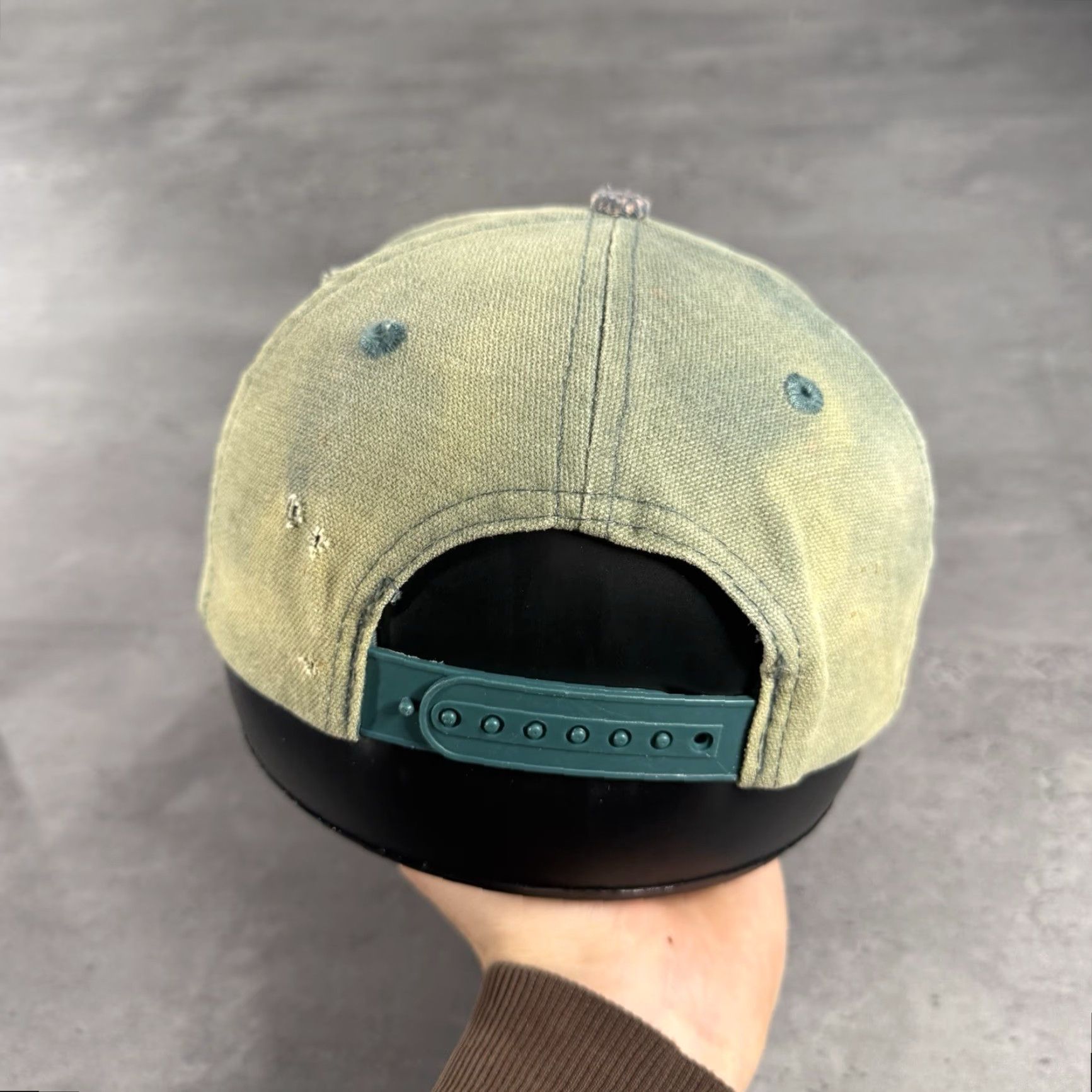 Disney VINTAGE Disney Winnie The Pooh Hat Green Denim Plaid Faded Trucker Hat Thrash Disney Store Size ONE SIZE - 5 Thumbnail