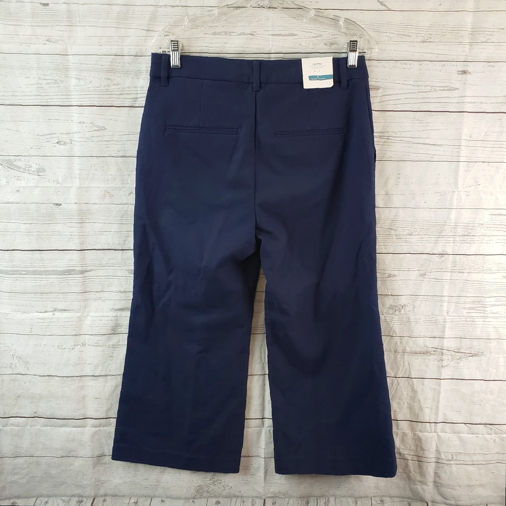 Old Navy Old Navy Womens Wide Leg Crop Pants Sz 8 Blue High Rise Cotton Blend Pants Womens Wide Leg Crop Blue 8 Cotton Blend High Rise Size 30" / US 8 / IT 44 - 3 Thumbnail