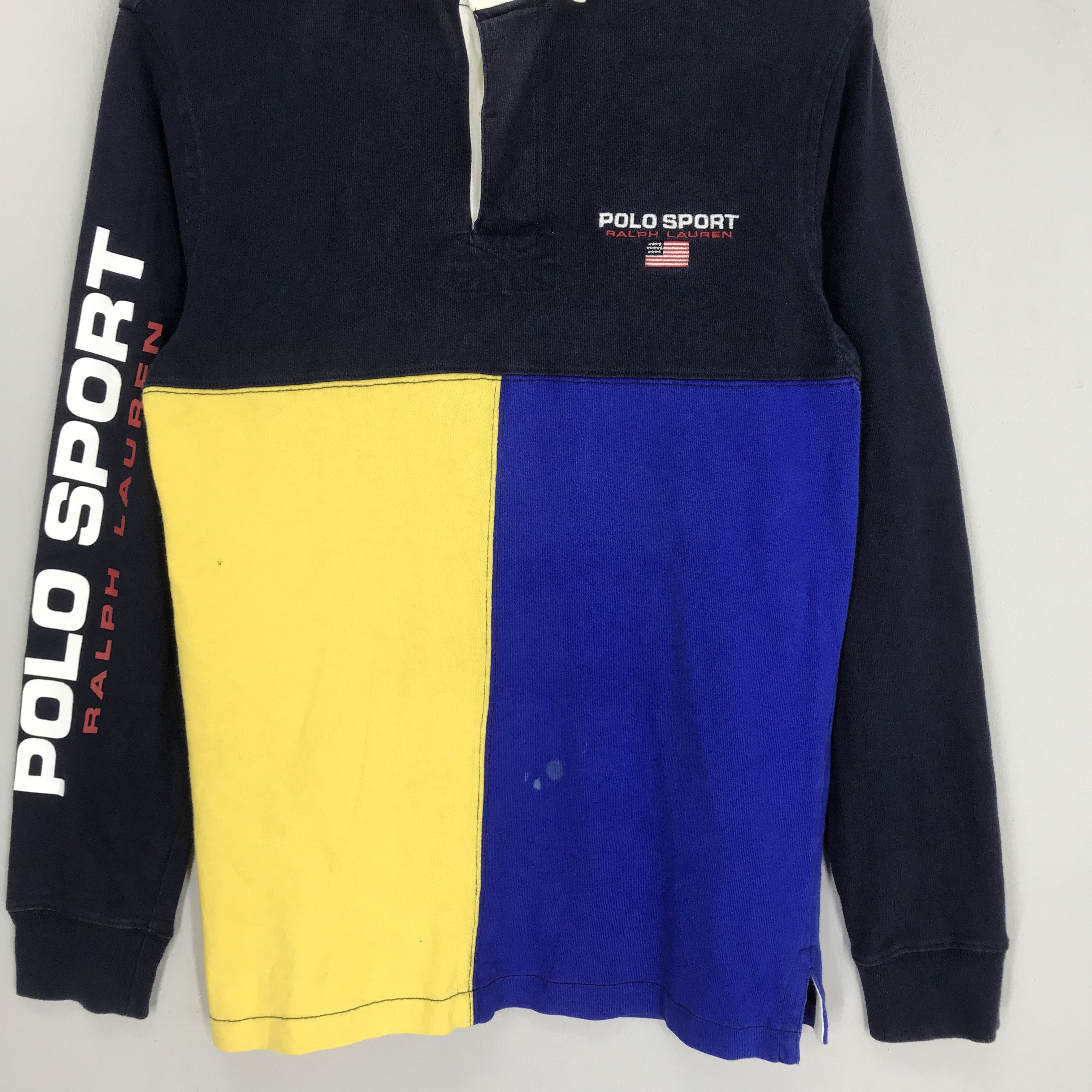 Vintage 90s Polo Ralph Lauren Rugby Shirt Big Logo Polo