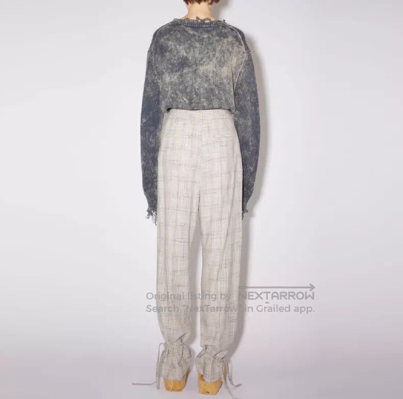 Acne Studios Acne Studios SS22 plaid tie waist casual long pants, beige Size 42" / US 20 - 9 Thumbnail
