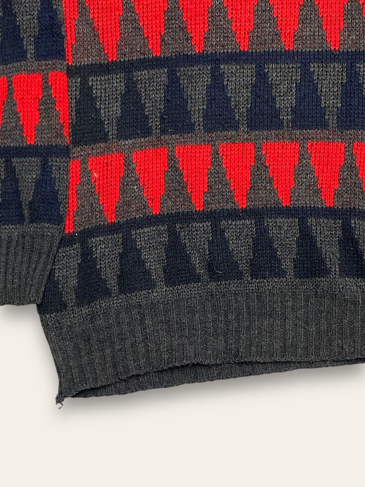 Vintage 90s Vintage ANDREW PAUL Black Red Triangle Pattern Sweater Size US XL / EU 56 / 4 - 6 Thumbnail