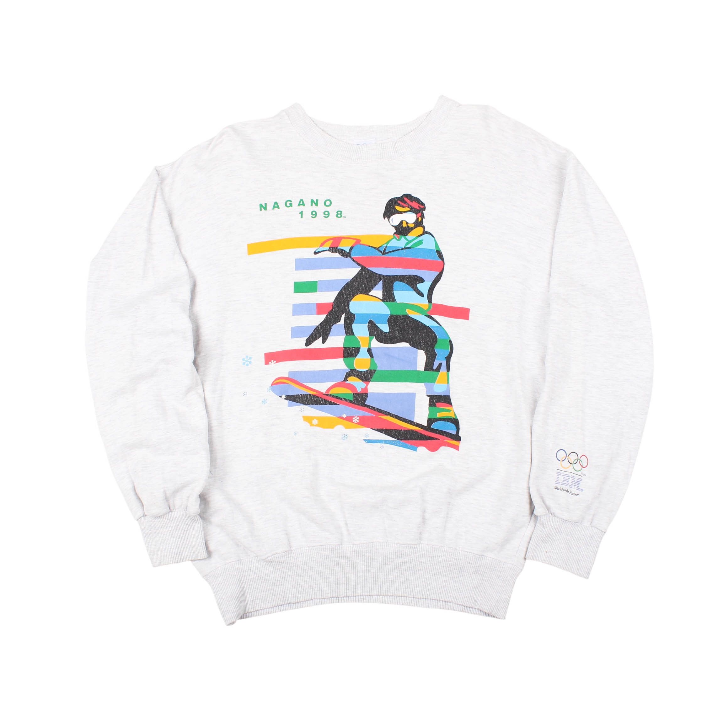USA Olympics Vintage Nagano 1998 Olympics Sweatshirt IBM Crewneck Size US L / EU 52-54 / 3 - 1 Thumbnail