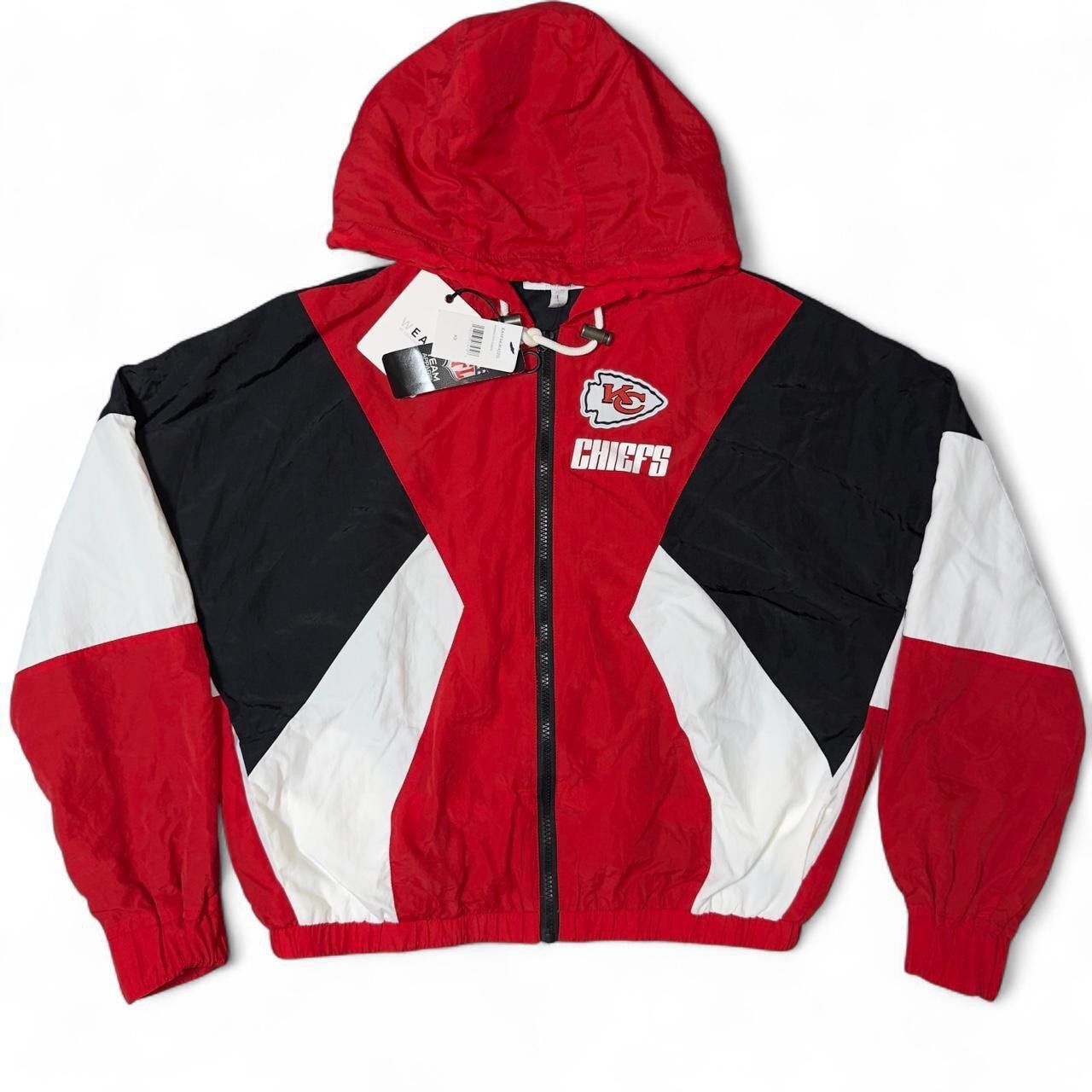 Red Kansas City Chiefs Color Block Windbreaker Jacket